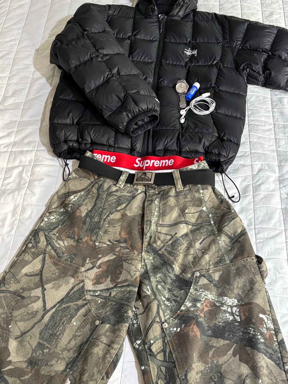 리얼트리 카모 더블니 카펜더 팬츠 M사이즈 바지(칼하트,스투시,슈프림) 상품이미지2