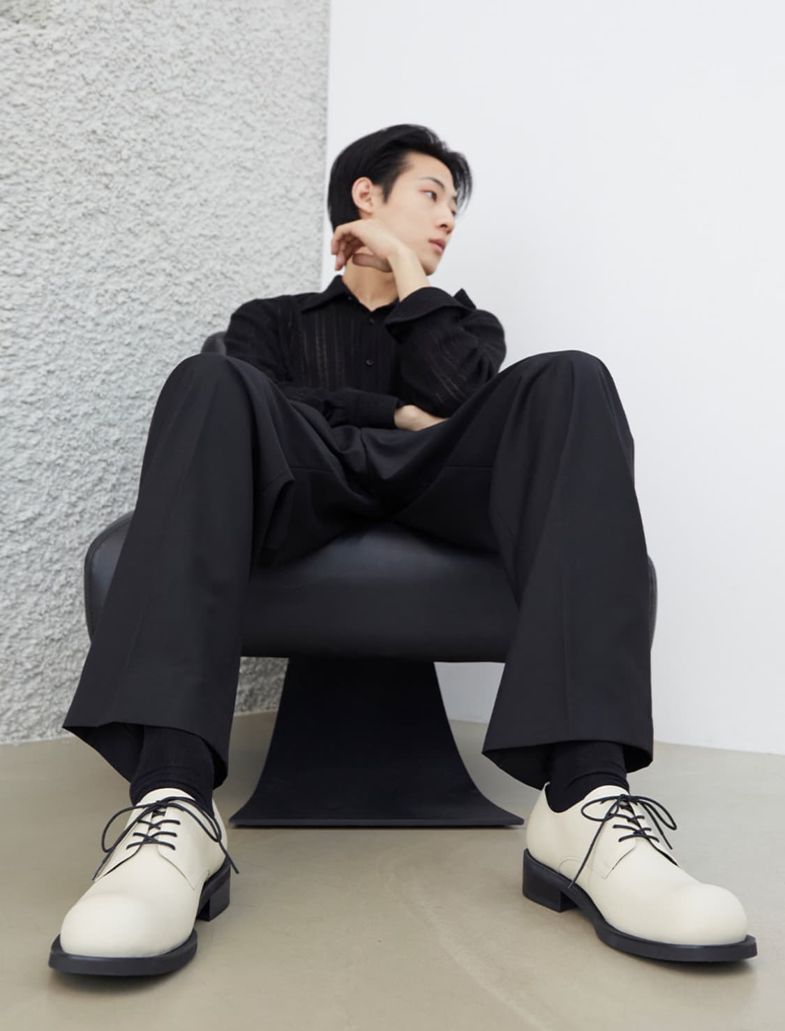 새상품(260)로맨틱무브 라분 더비슈즈 FG아이보리 상품이미지4