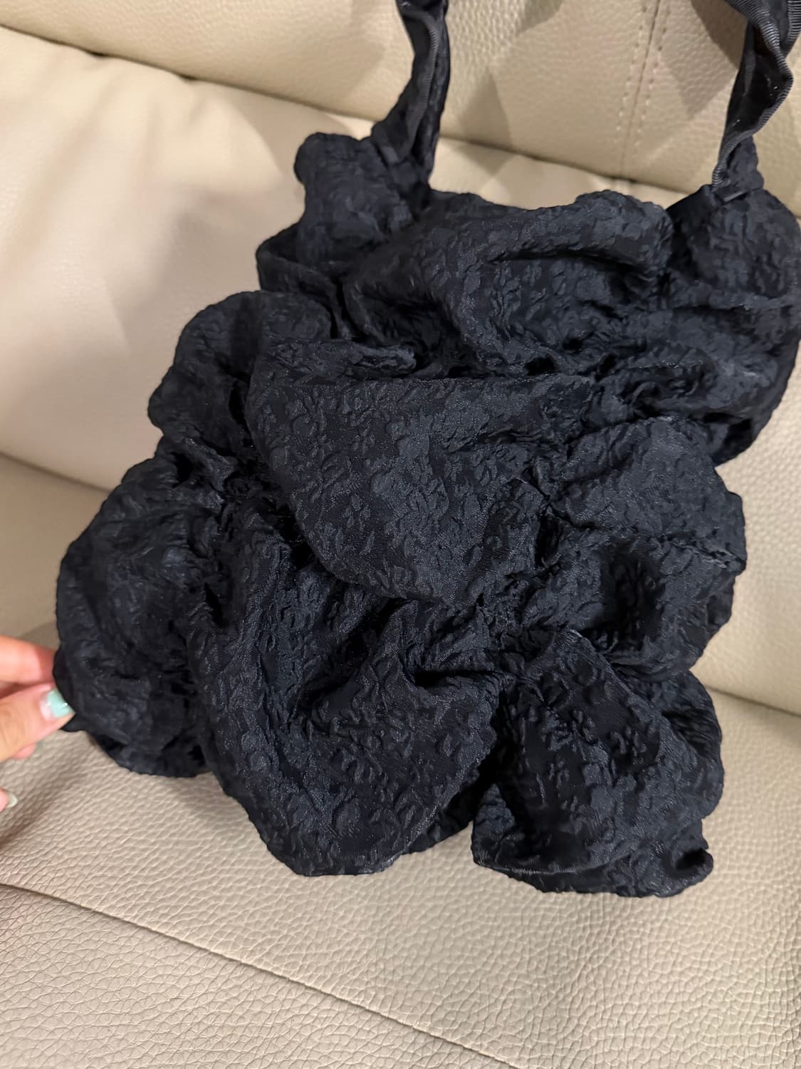 pattern shirring detail cross bag 상품이미지3