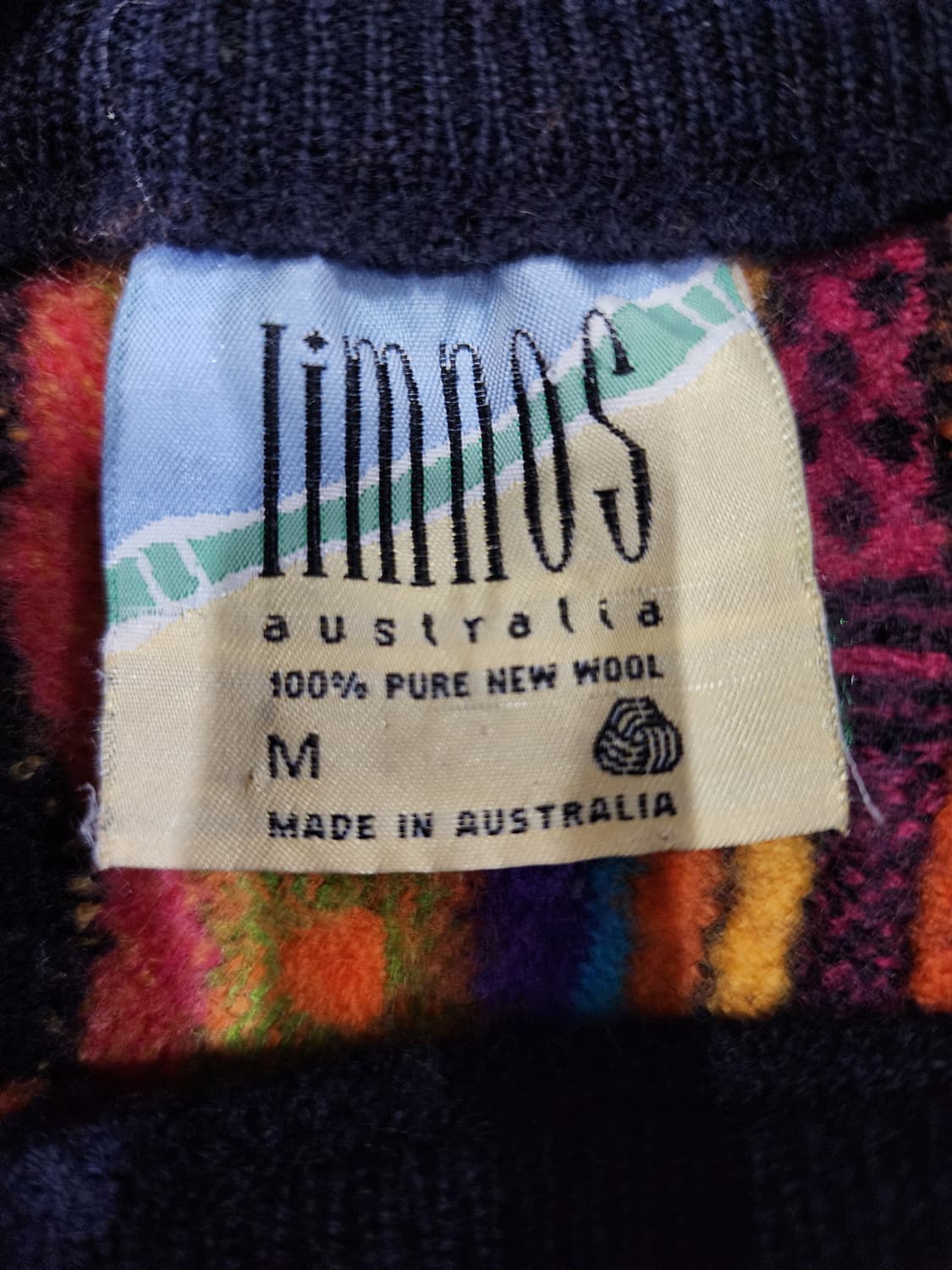 림노스 빈티지 멀티 컬러 케이블 울 니트 M 상품이미지5