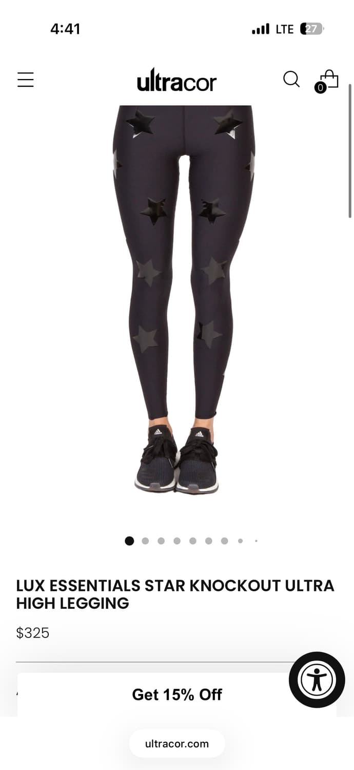 Ultracor 별 패턴 레깅스 울트라코어 xs시이즈 상품이미지1