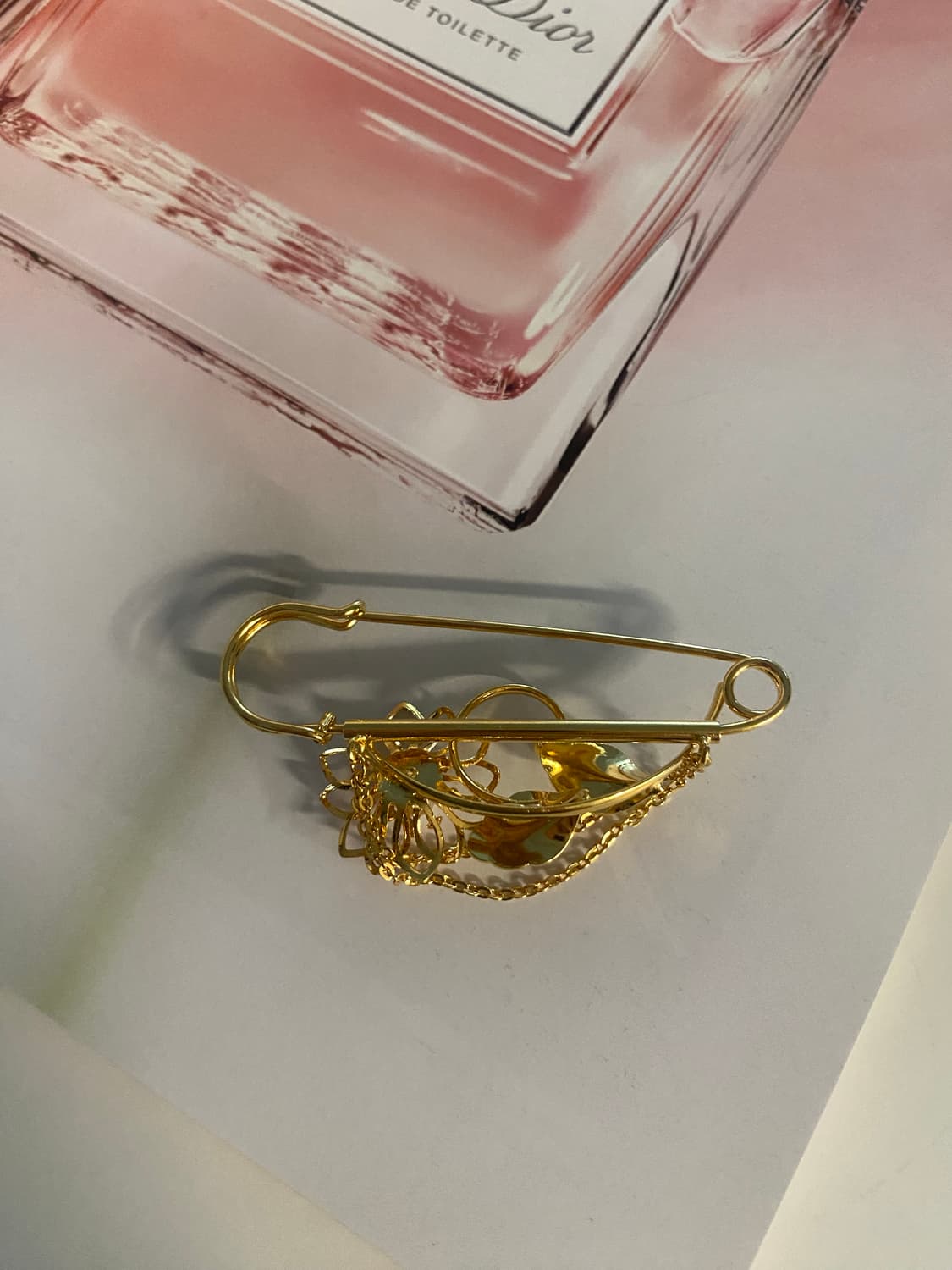 빈티지 골드 플라워 진주 브로치 상품이미지4