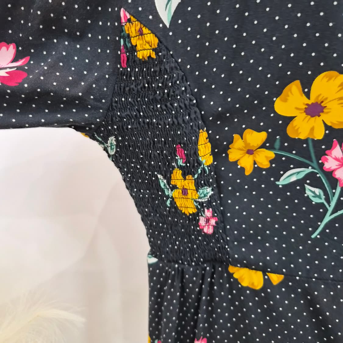 Old Navy 블랙 플라워 도트 플레어 미디원피스 상품이미지7