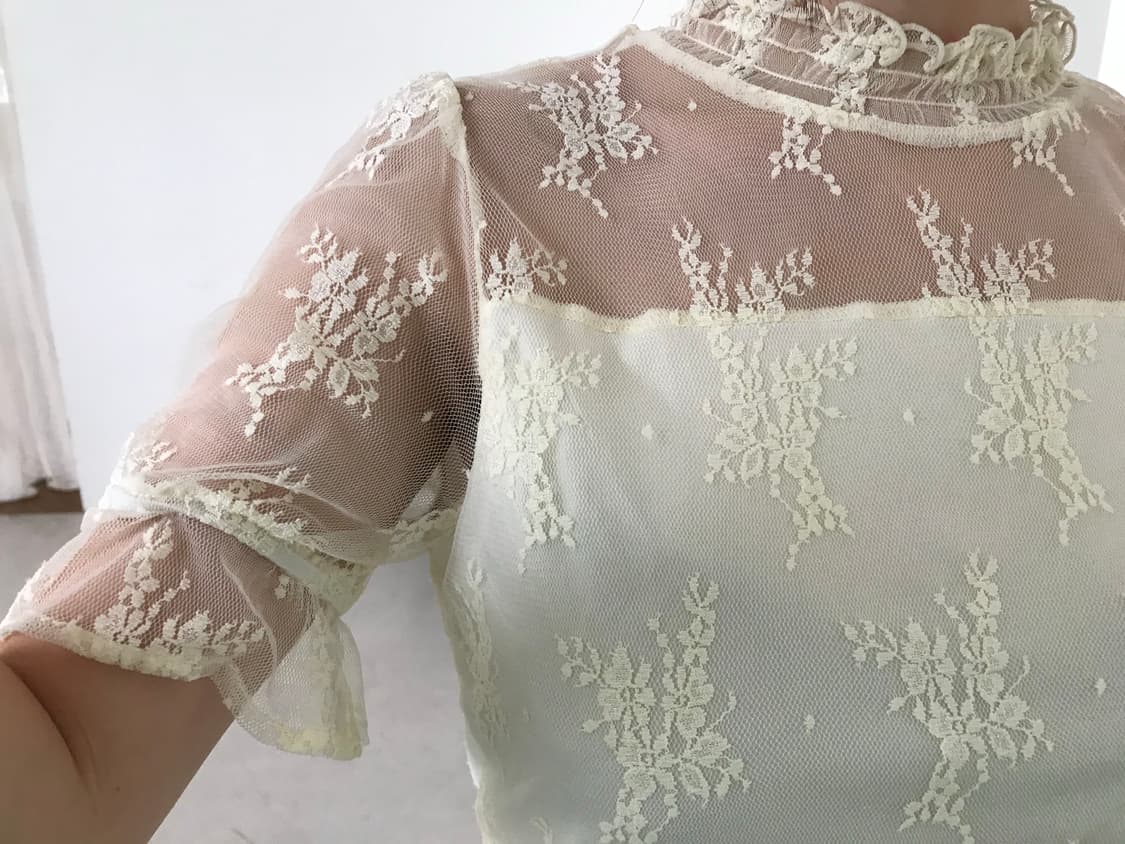  vintage ivory lace top 상품이미지2