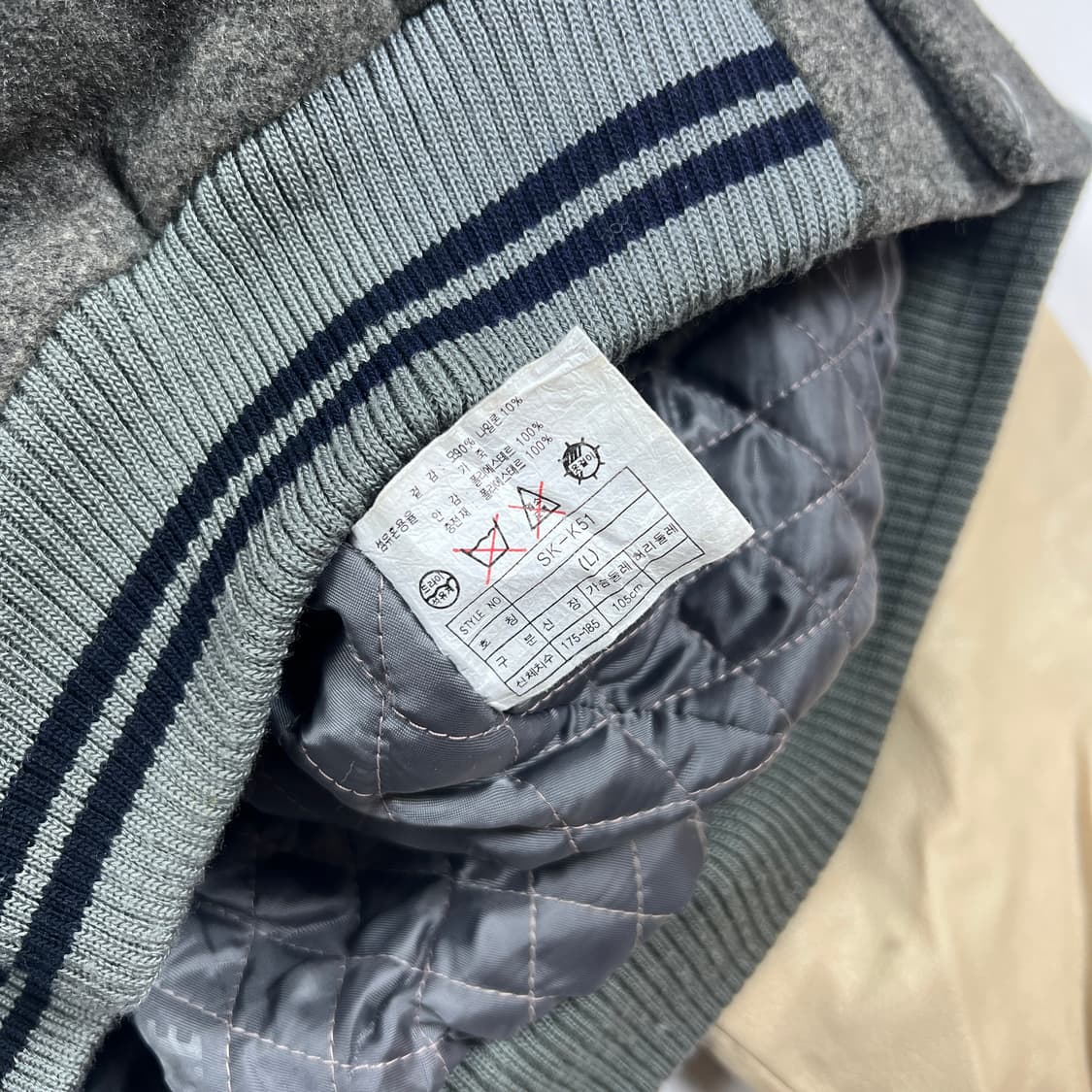 90‘s 나이키 nike 조던 23 로고 울레더 바시티자켓 상품이미지9