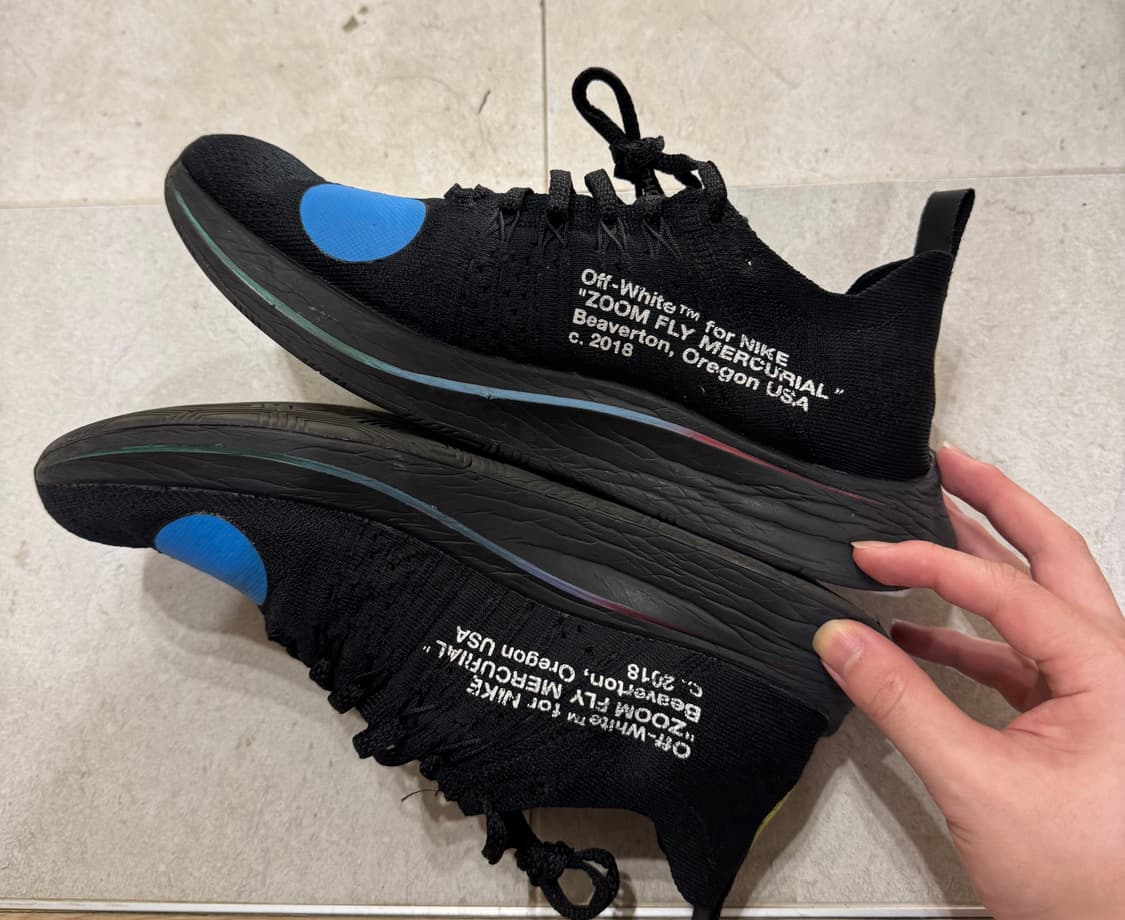 나이키 x 오프화이트 줌플라이 머큐리얼 블랙 상품이미지4