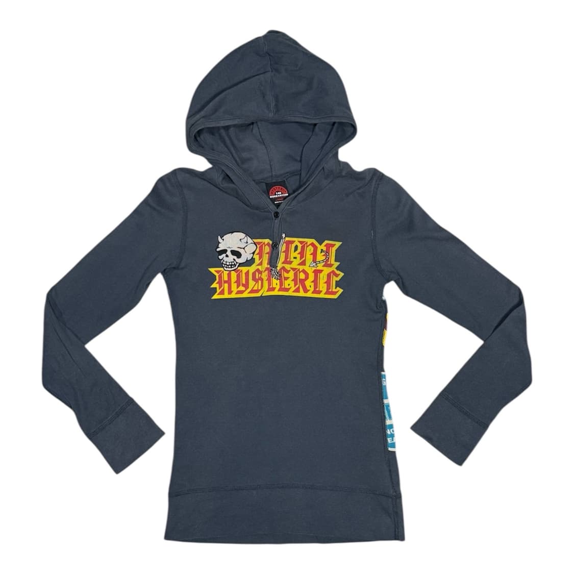 히스테릭 글래머 아카이브 아이코닉 로고 범벅 해골 버튼업 후드티 상품이미지2