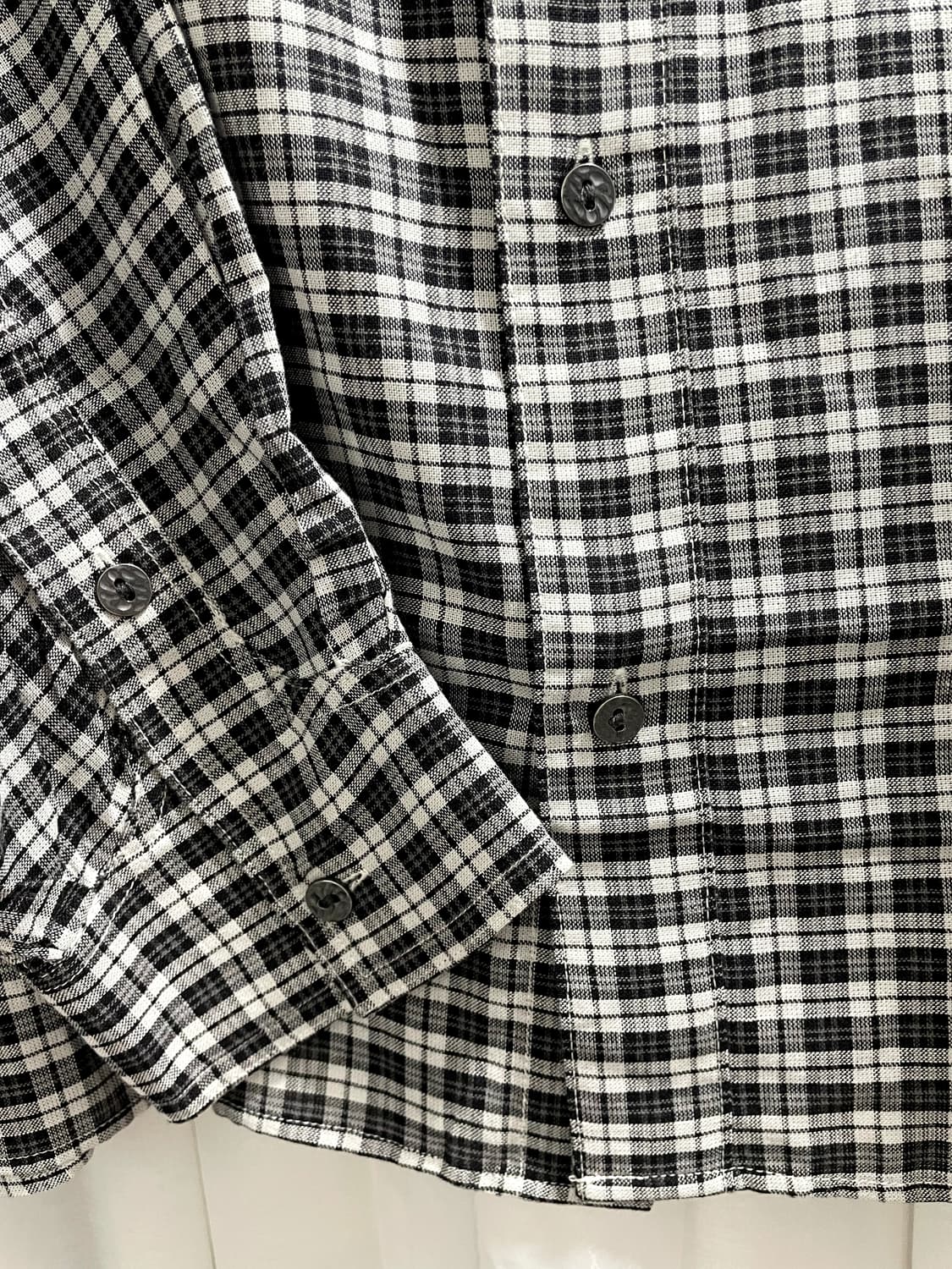 자라/ 피어싱 체크 셔츠/ XL 상품이미지7