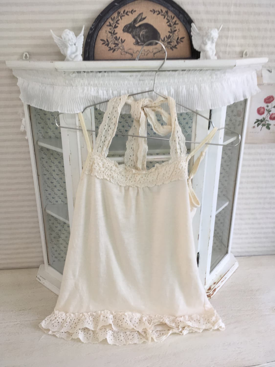 jpn vintage ivory halter sleeveless 상품이미지4