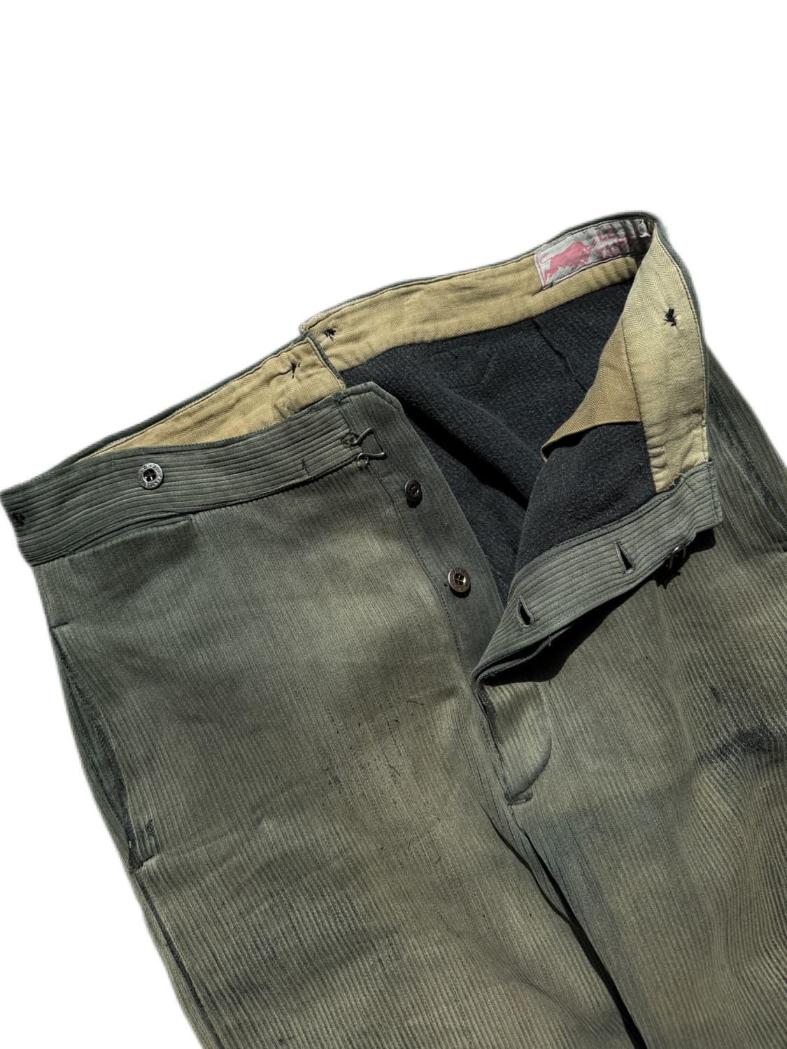 50s 하드 페이딩 프렌치 코듀로이 워크팬츠 36in 상품이미지8