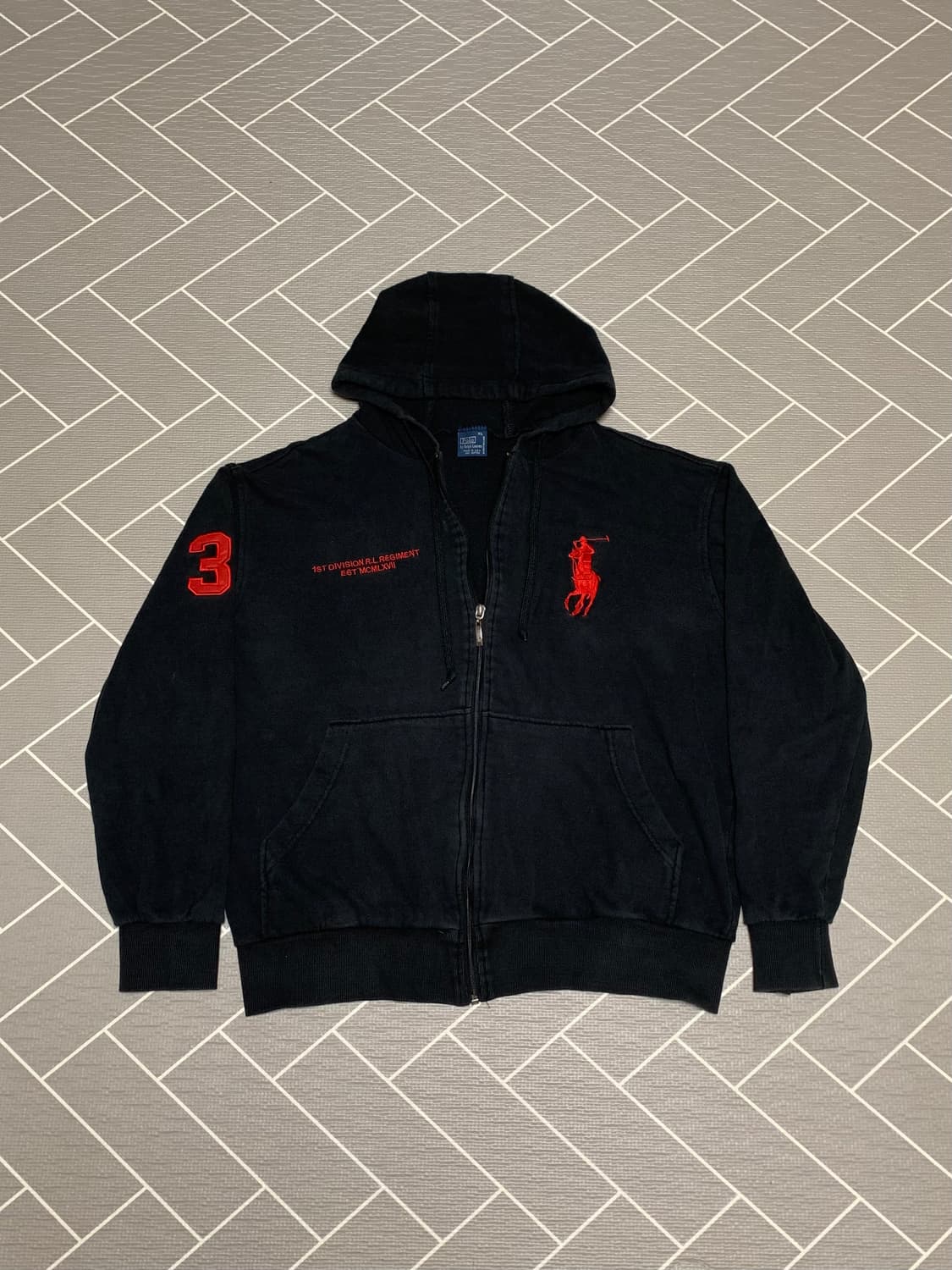 폴로 빅포니 후드집업 블랙 상품이미지2