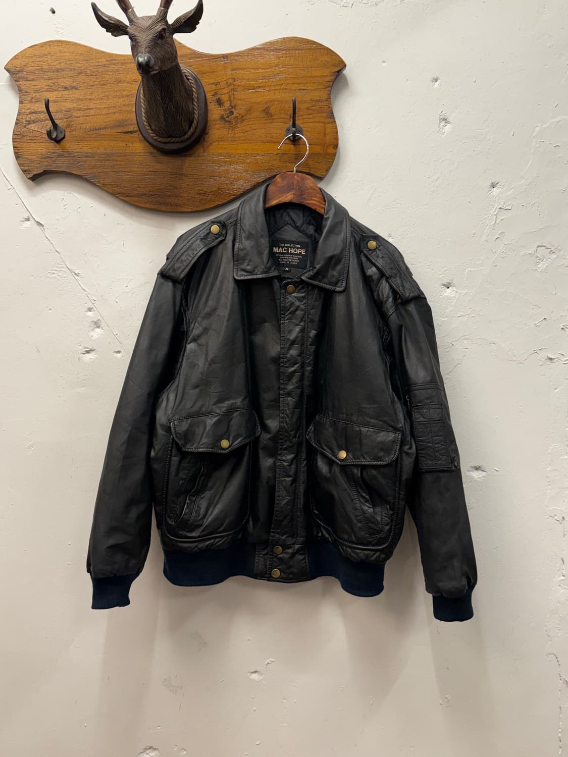 MAC HOPE G-1 Leather Bomber Jacket 상품이미지2