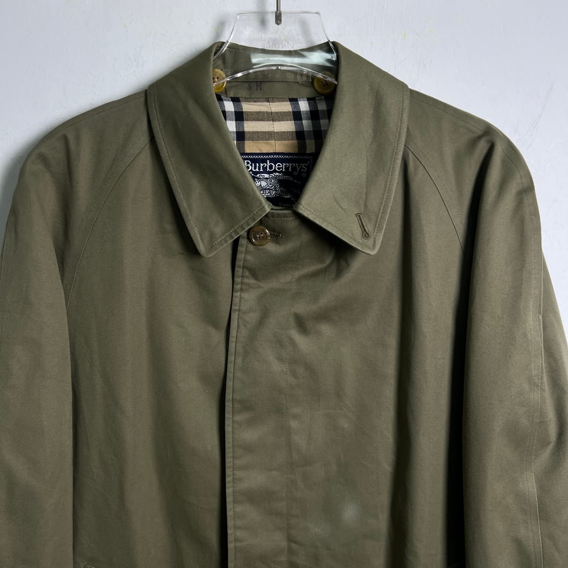 Burberrys 버버리 빈티지 카키 발마칸 코트 상품이미지4