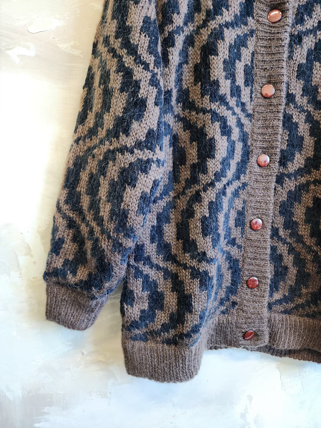 울혼방 지브라 니트 가디건 상품이미지3