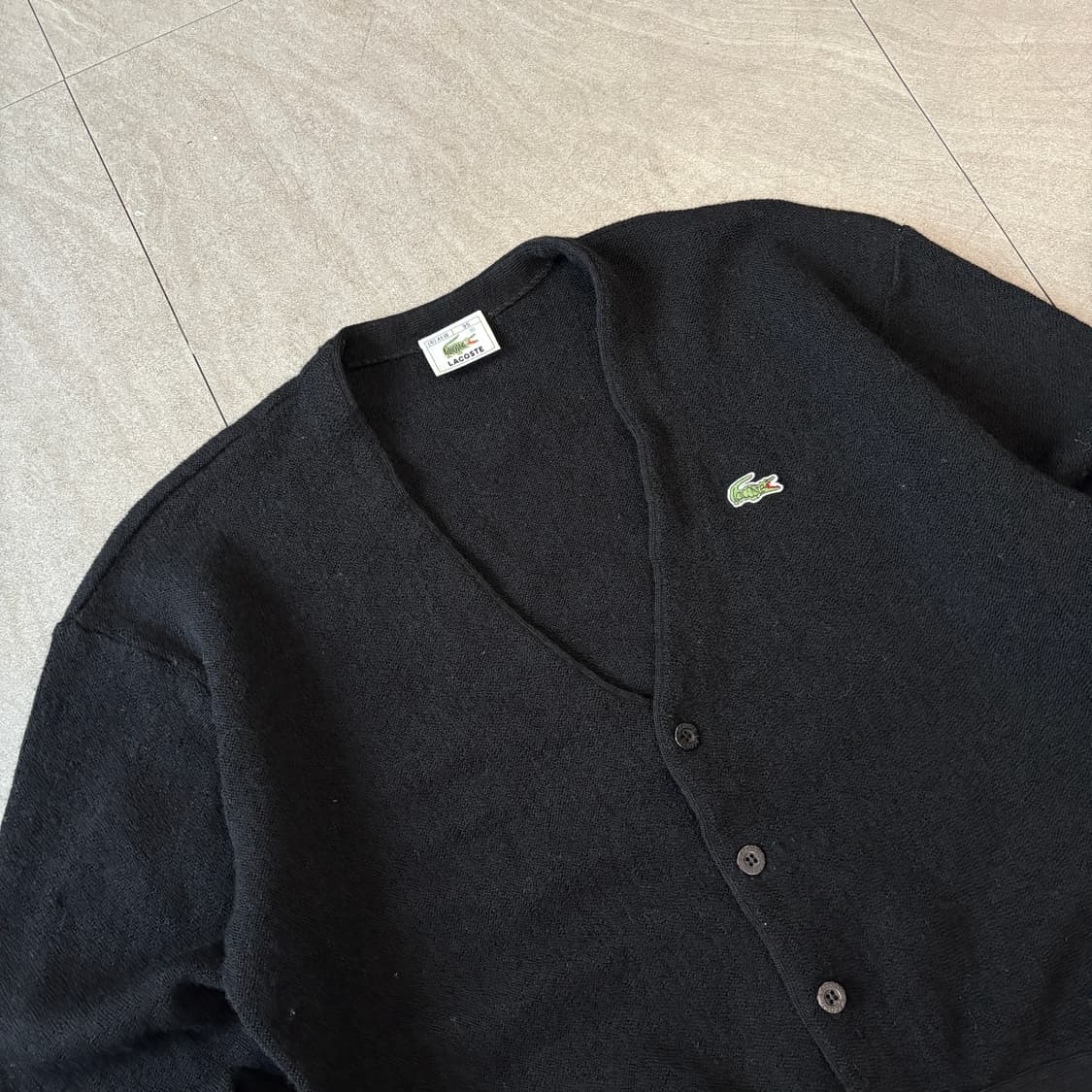 라코스테 정품 블랙 울 가디건 자켓 상품이미지2