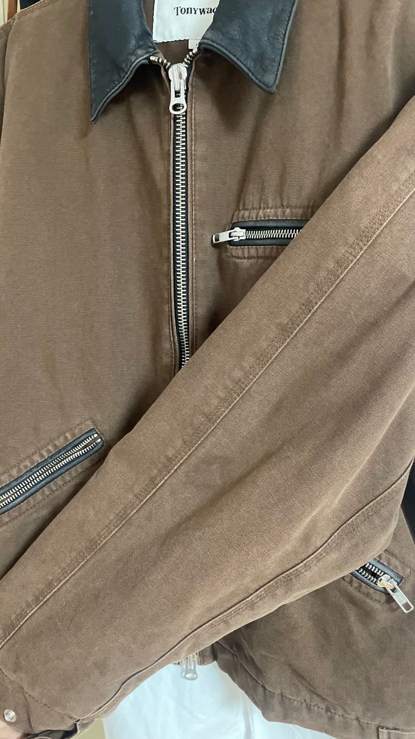 토니웩 레더 카라 워크 자켓 XL 상품이미지3