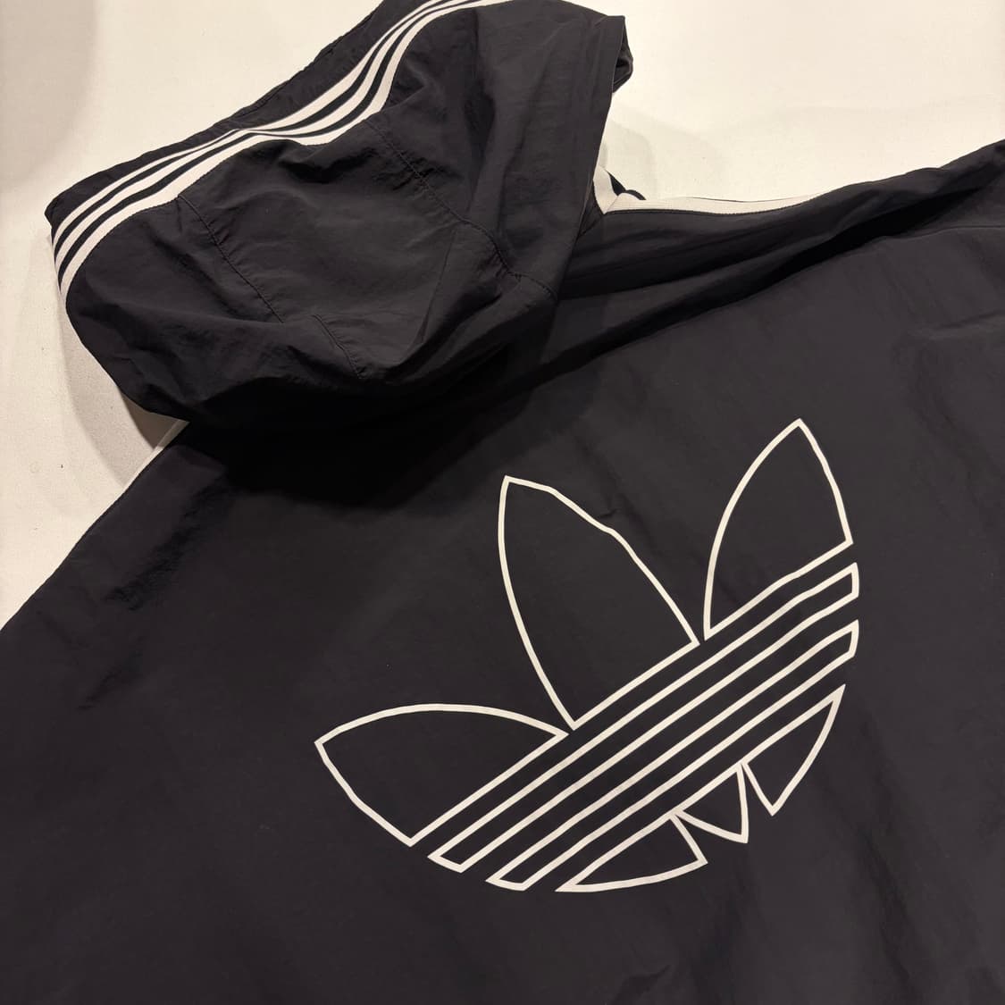 [M] 아디다스 후드 바람막이 블랙 트레포일 B725 상품이미지8