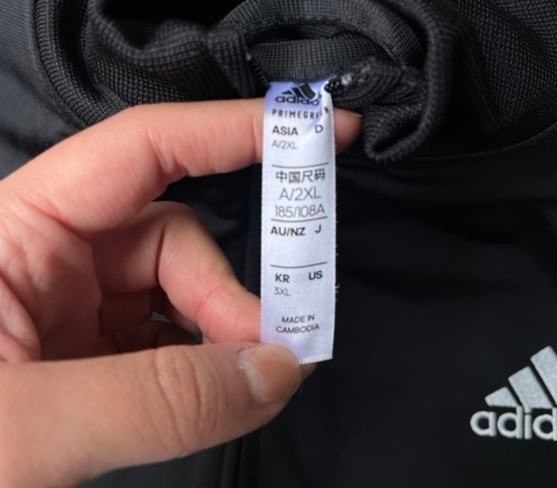 아디다스 블랙 검정 트랙탑 져지집업 105/XL 상품이미지3