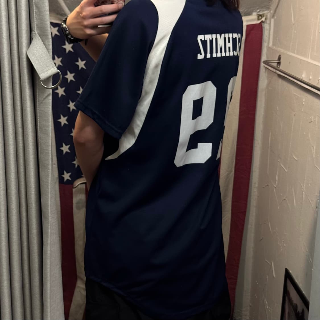 USA VINTAGE 베이스볼 저지 네이비 화이트 상품이미지2