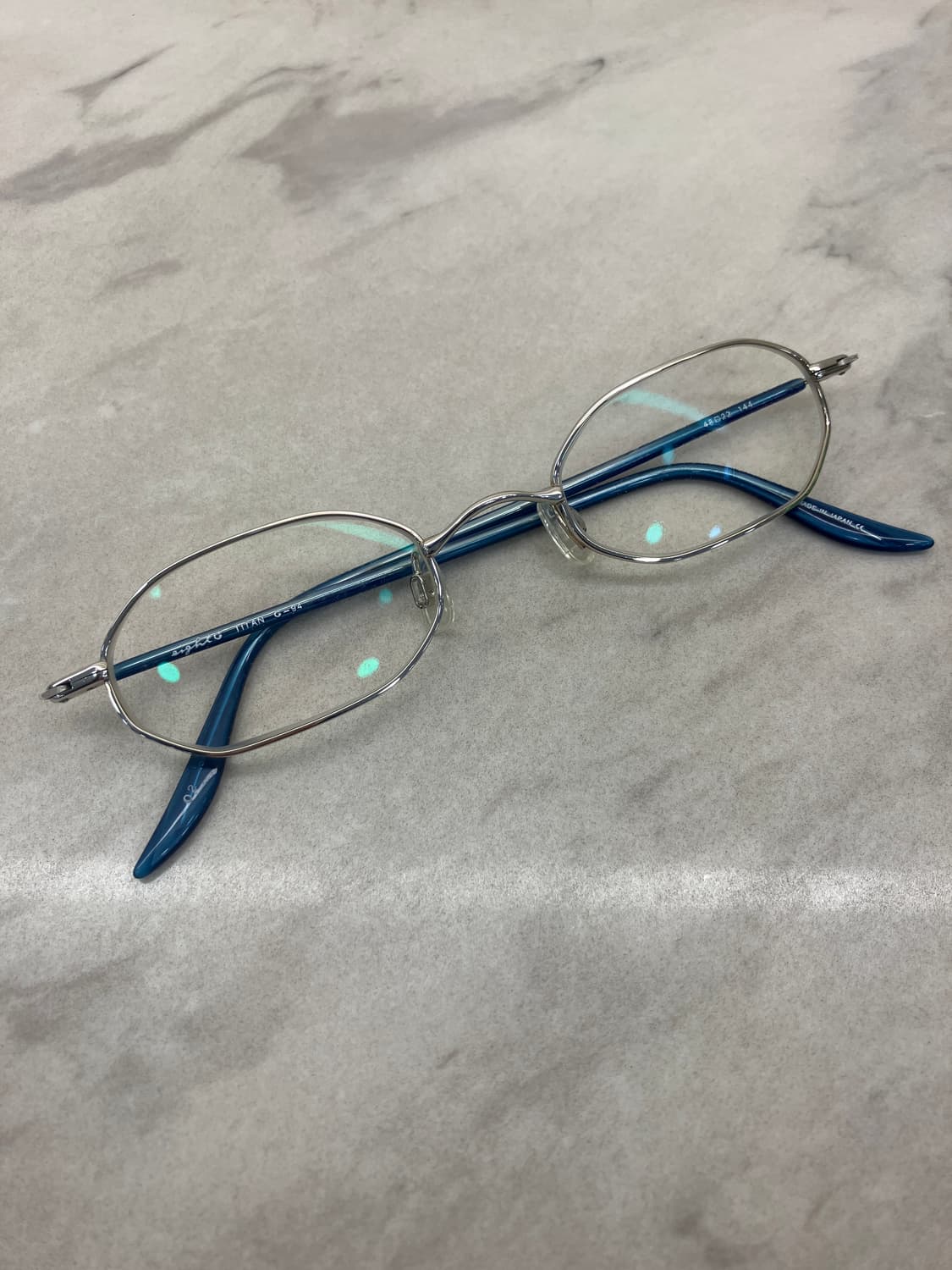 8g eightG 긱시크 실버 블루 티타늄 메탈테 안경 상품이미지1