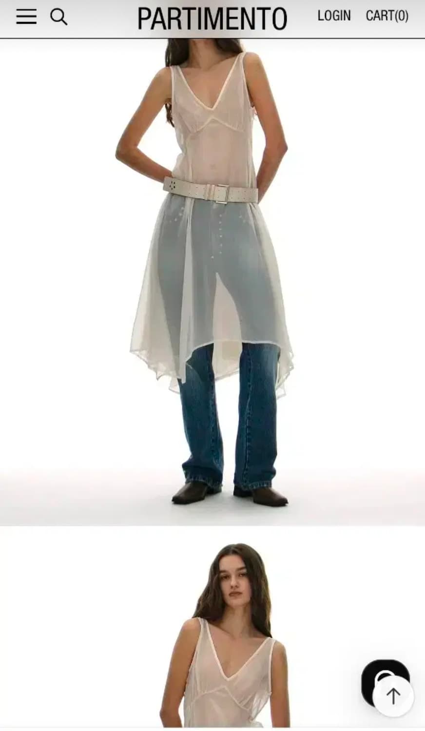 파르티멘토 우먼 시어 언발란스레이어드 드레스 미사용품  상품이미지4