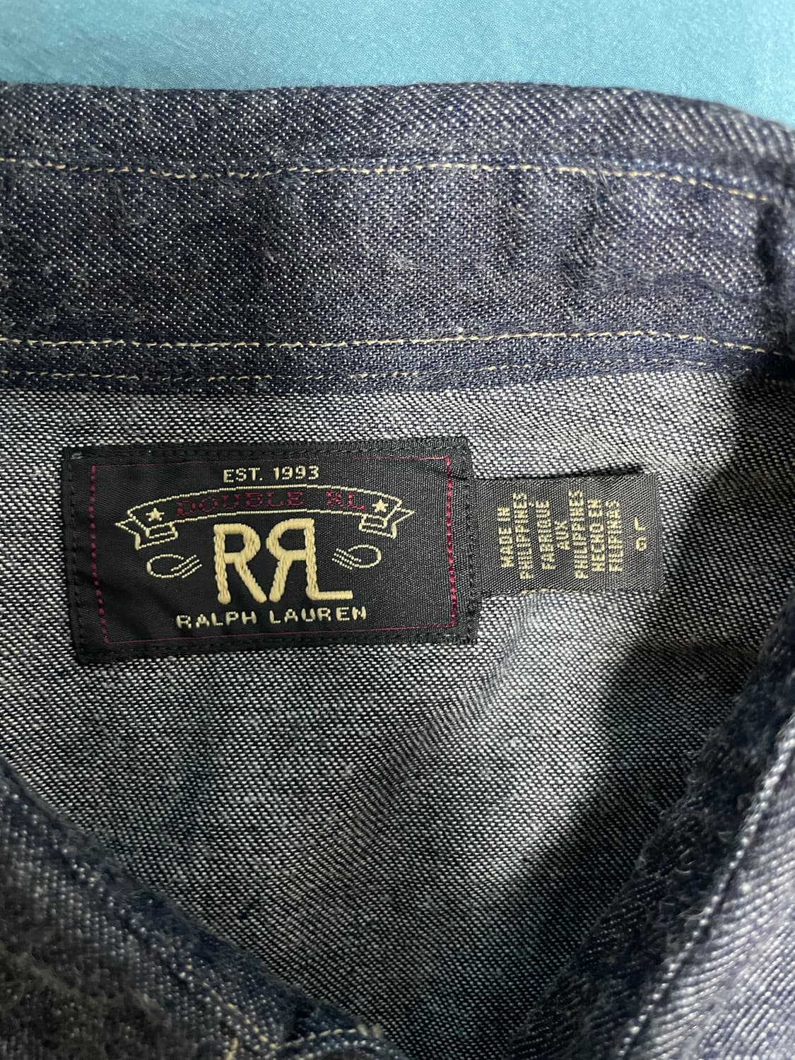 [L] RRL 데님 웨스턴 셔츠  상품이미지4