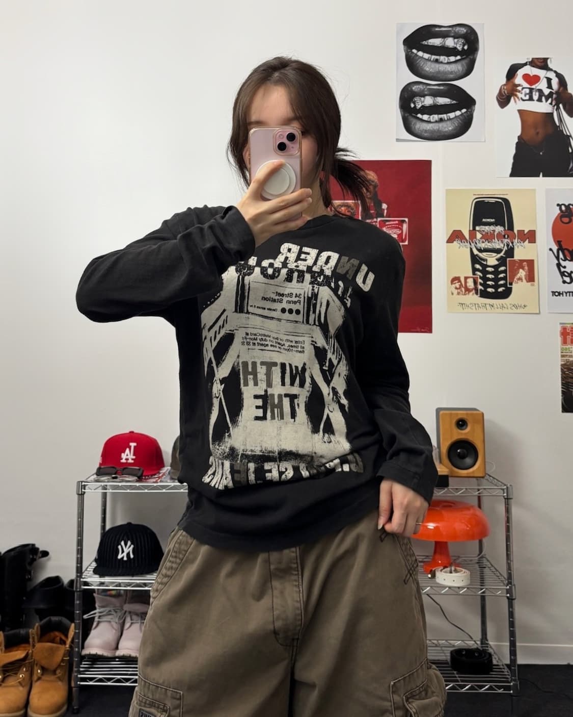 Vintage 그래픽 롱슬리브 티셔츠  상품이미지2