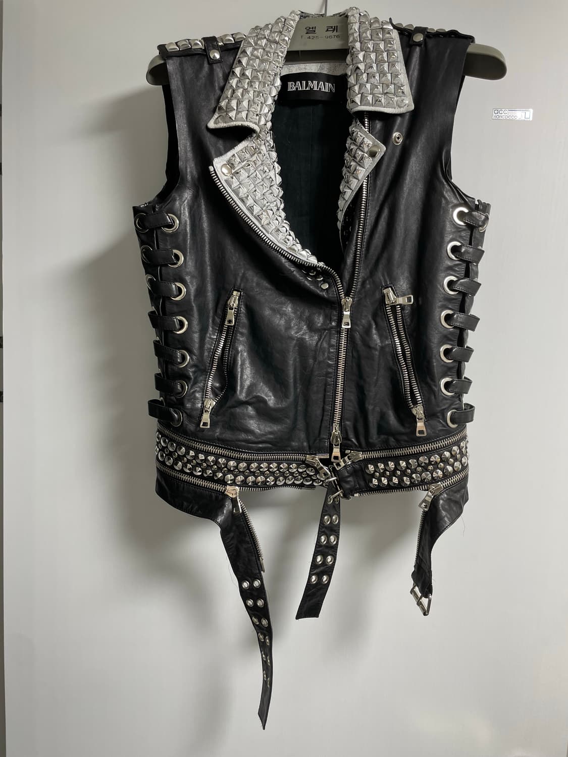 발망 2011ss 레더베스트 상품이미지1