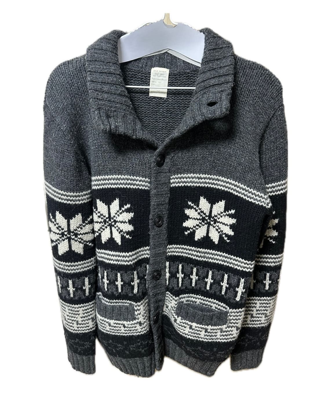 차콜색 노르딕 가디건 상품이미지1