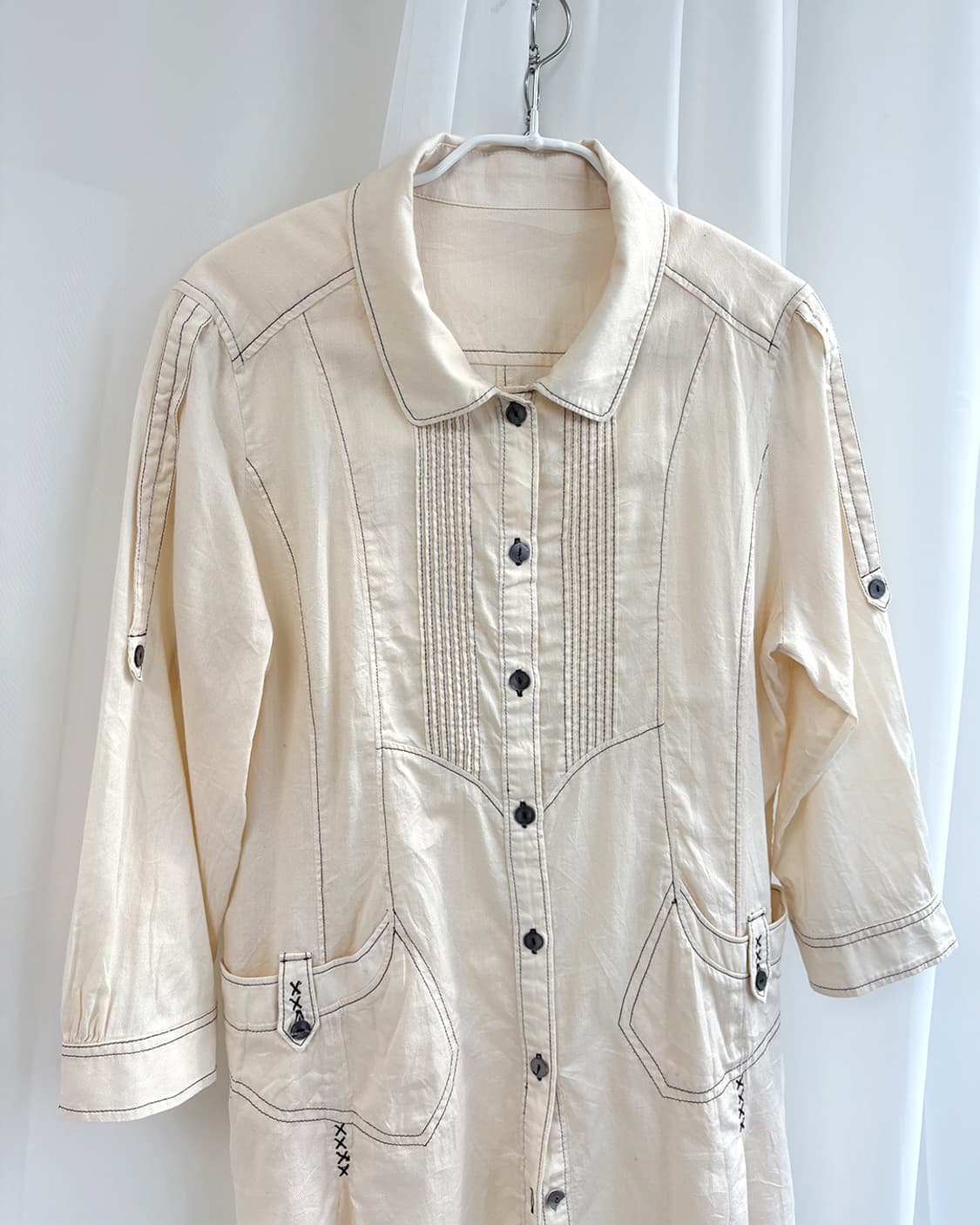 모어 버터 빈티지 디테일 원피스 재킷 상품이미지3