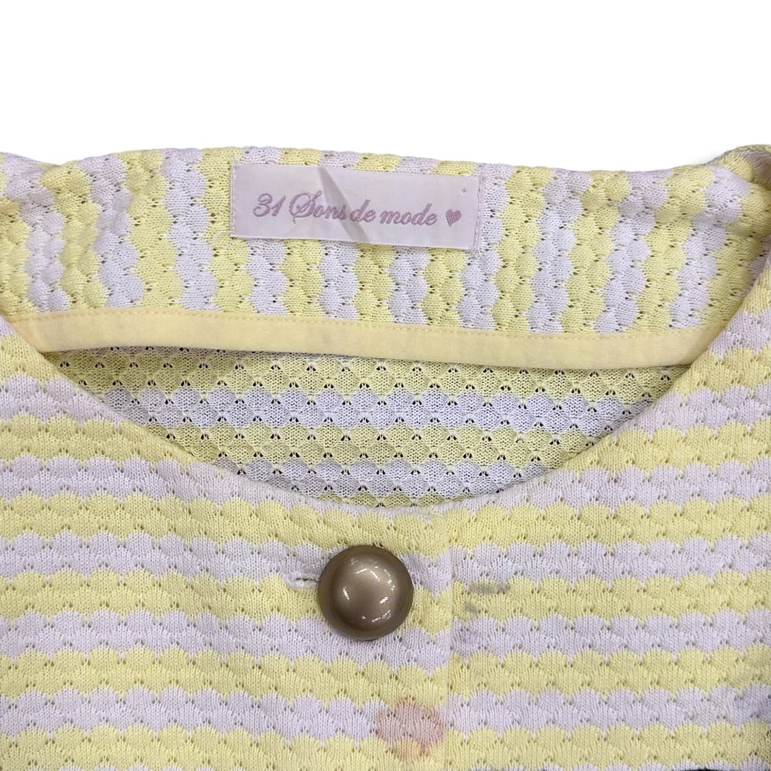 Lettering Detail Stripe Yellow Blazer 상품이미지4