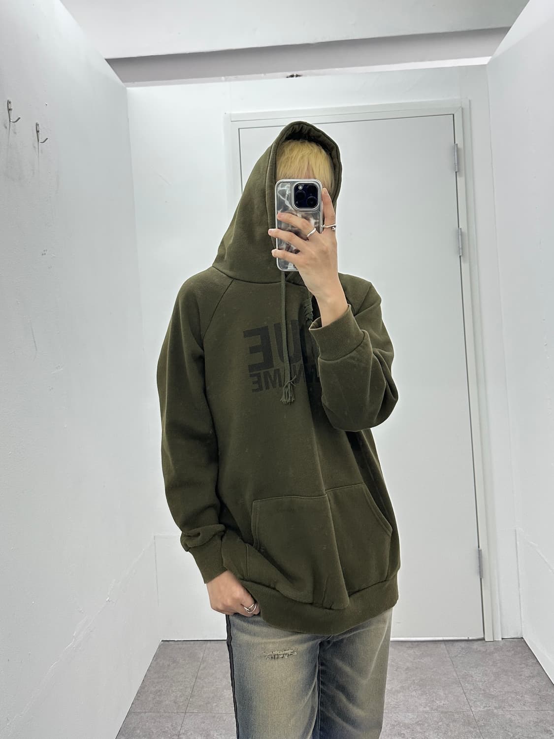 Vintage khaki hoodie 상품이미지2