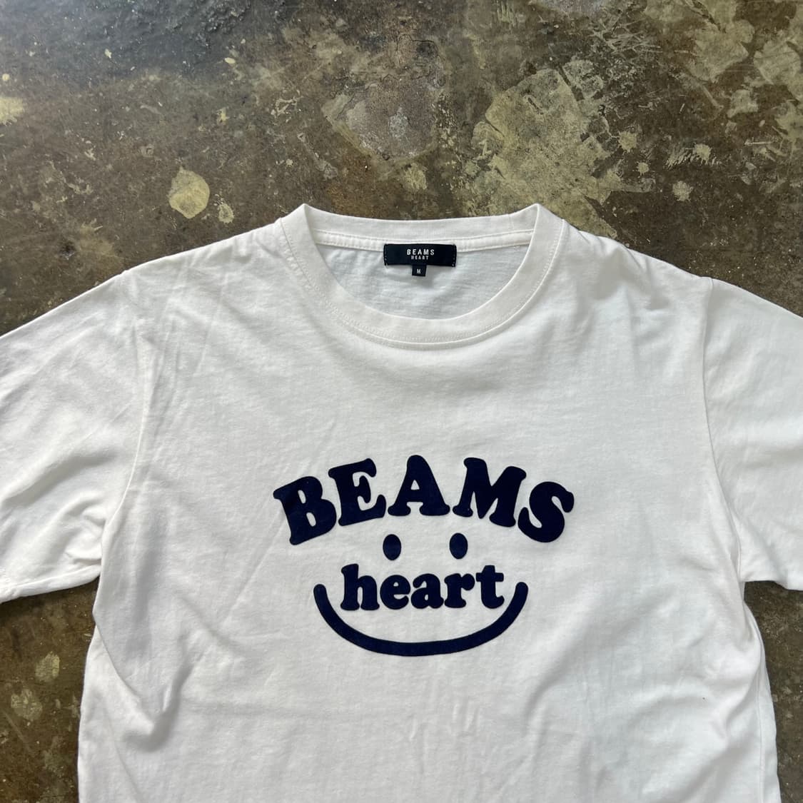 M) BEAMS 빔즈 하트 반파트 빔스 반팔티 상품이미지2