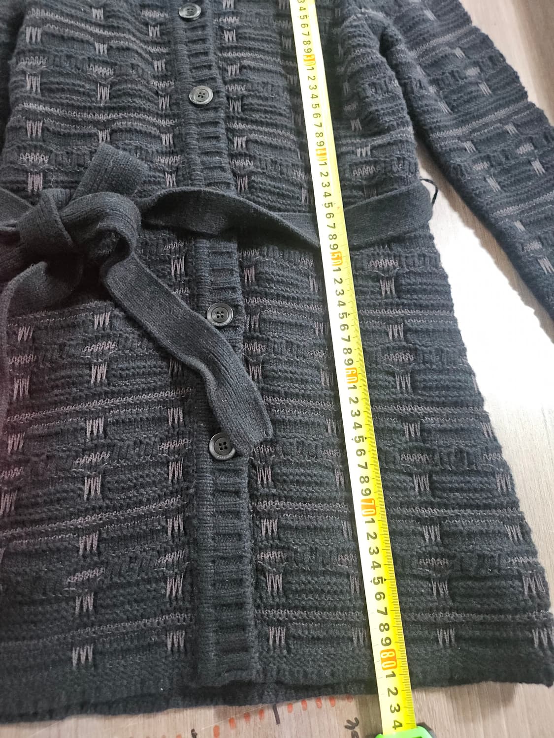 FURINA 미디  니트 가디건 블랙  S 상품이미지6