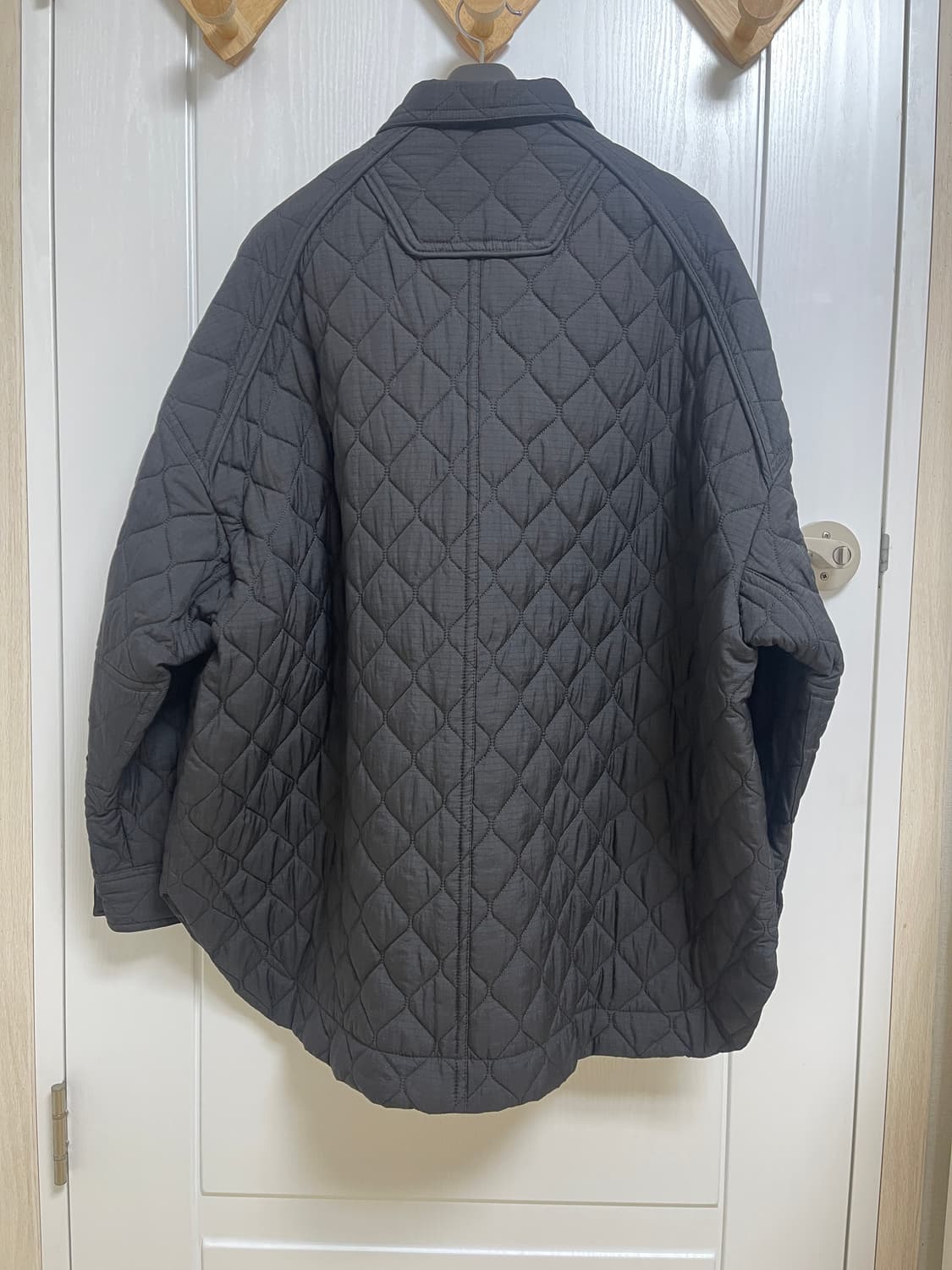 준지 퀼팅 셔츠 자켓 블랙 48사이즈(105) 상품이미지2