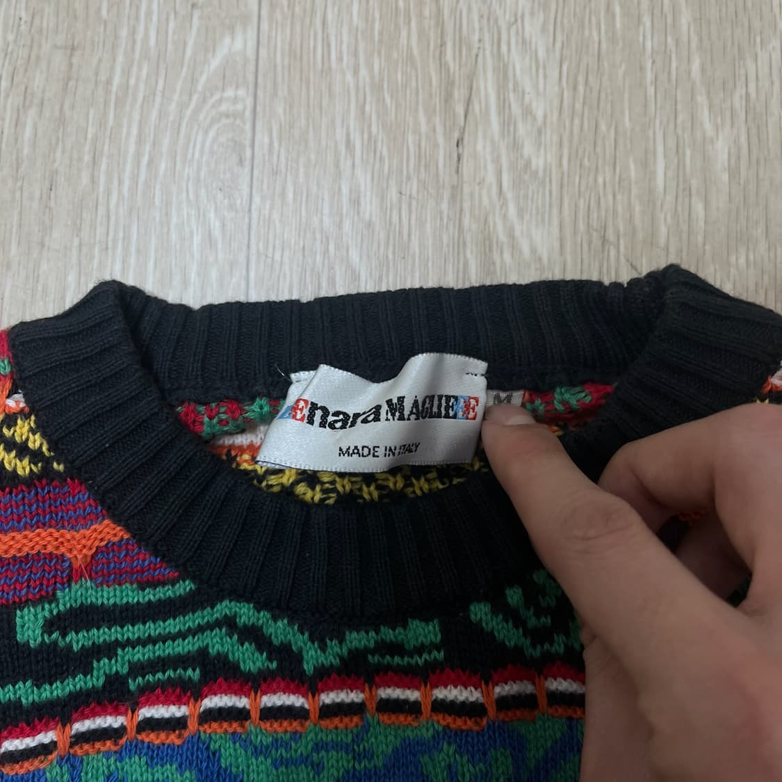 나라까미체 이태리 라운드 쿠지 니트 L/100  상품이미지4