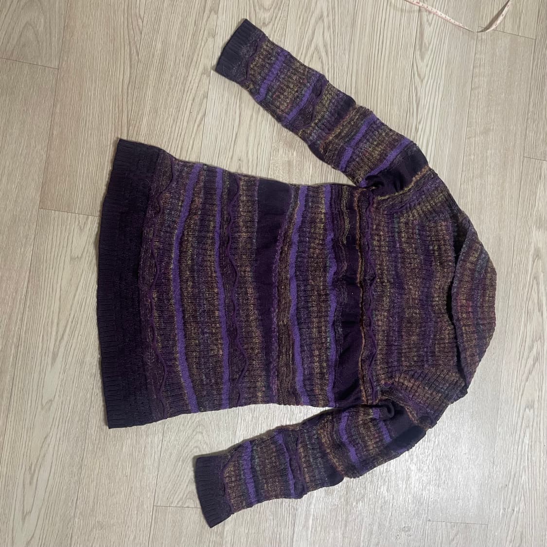 빈티지 멀티컬러 니트 가디건 상품이미지7