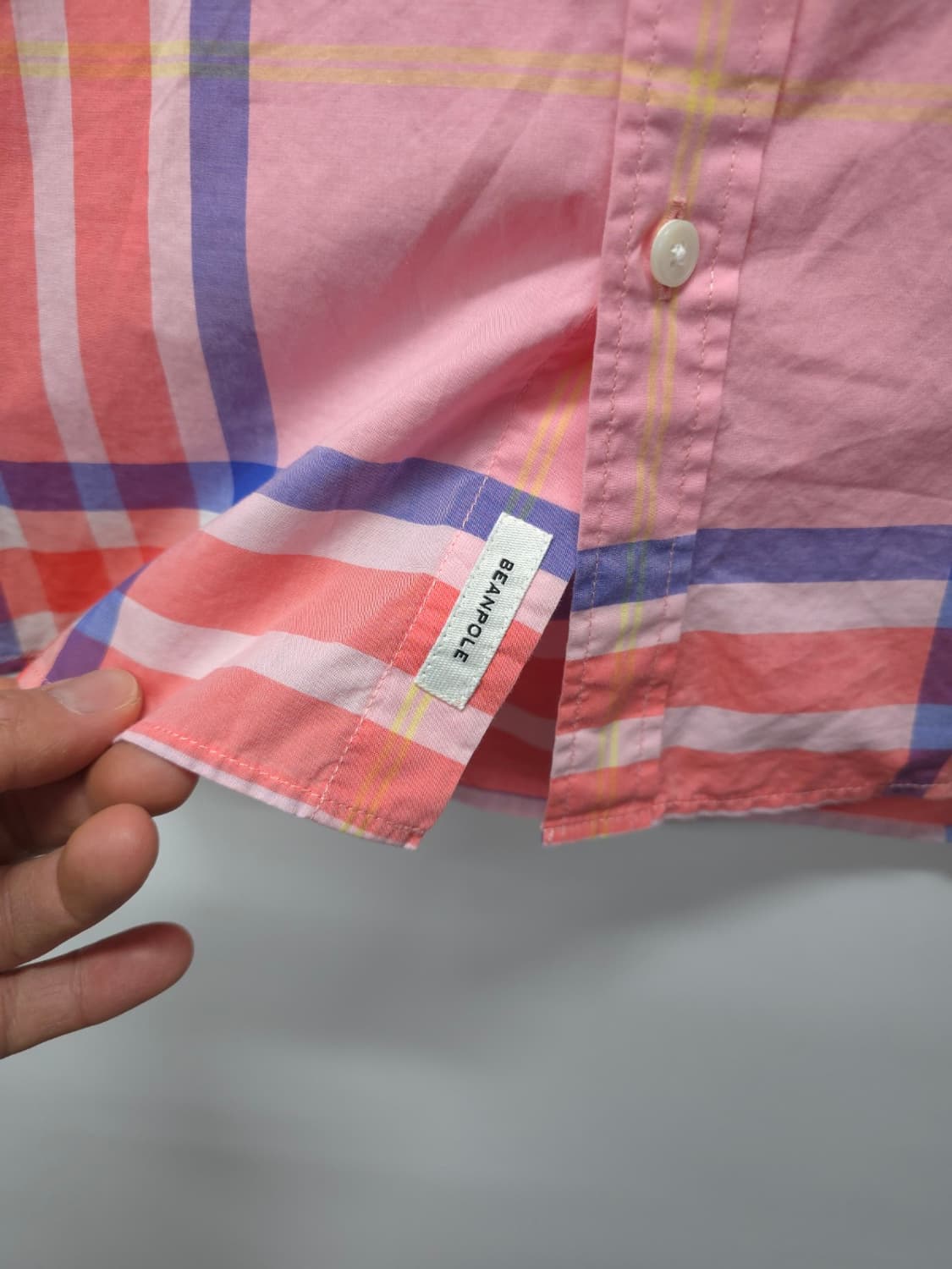 빈폴 봄여름 핑크체크 셔츠 ( 100~105) 상품이미지6