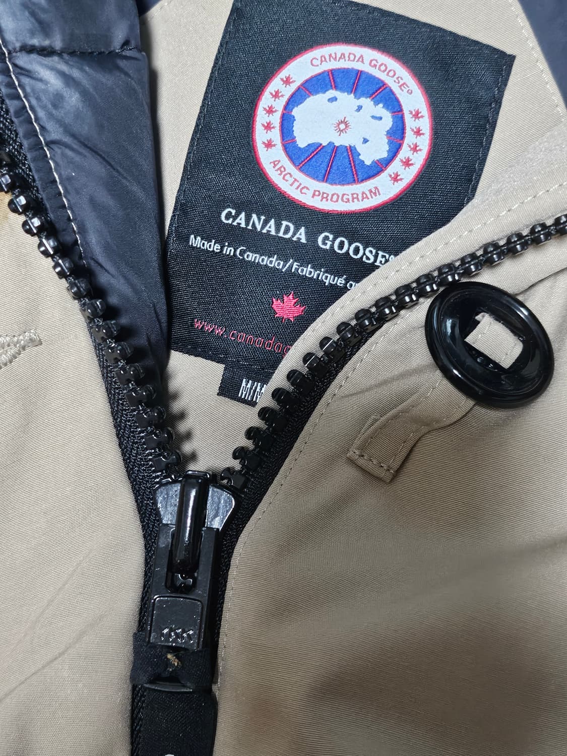 캐나다구스 덕다운 패딩 베이지 M 상품이미지4