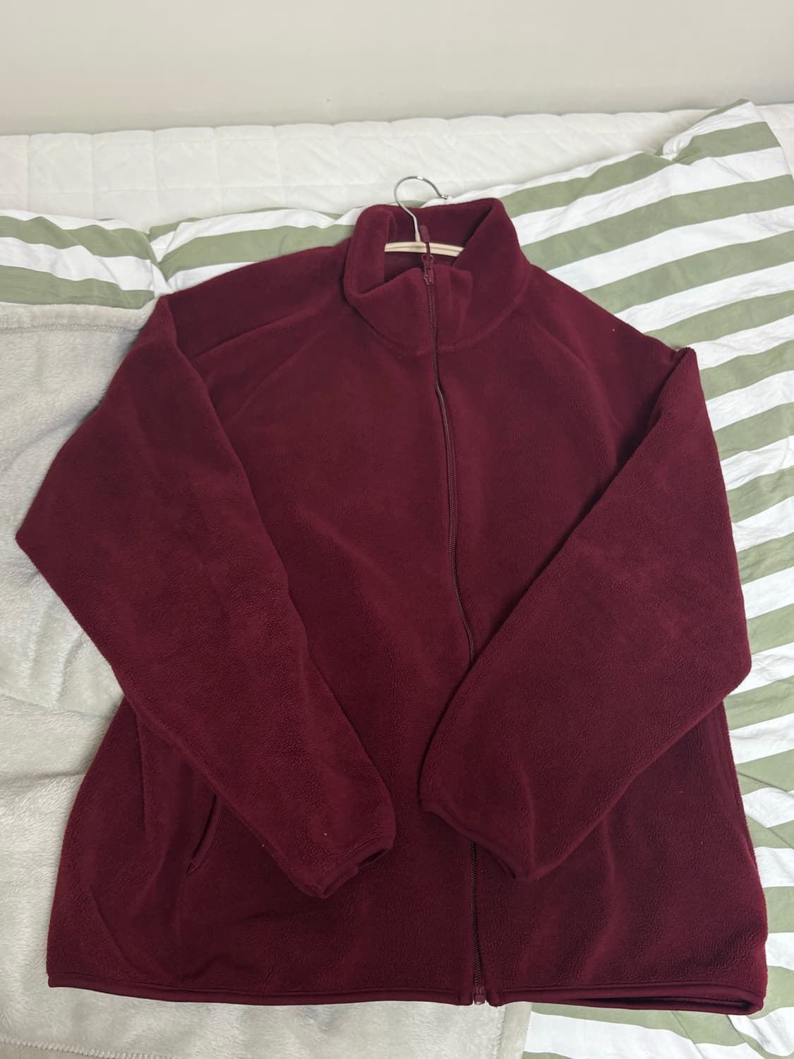 유니클로 후리스 xl 버건디색 상품이미지1