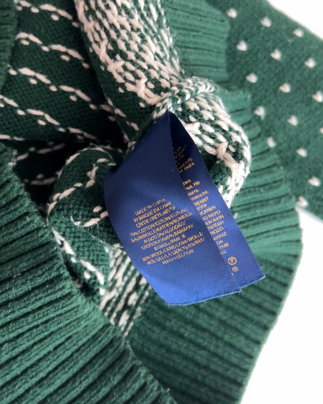 폴로 랄프로렌 보이즈 노르딕 패턴 니트 L (14-16) 상품이미지6