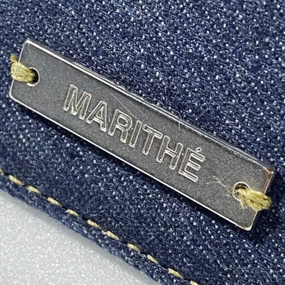 [정품] 마리떼 프랑소와저버 메탈로고 플레이트 데님 카드지갑 상품이미지5