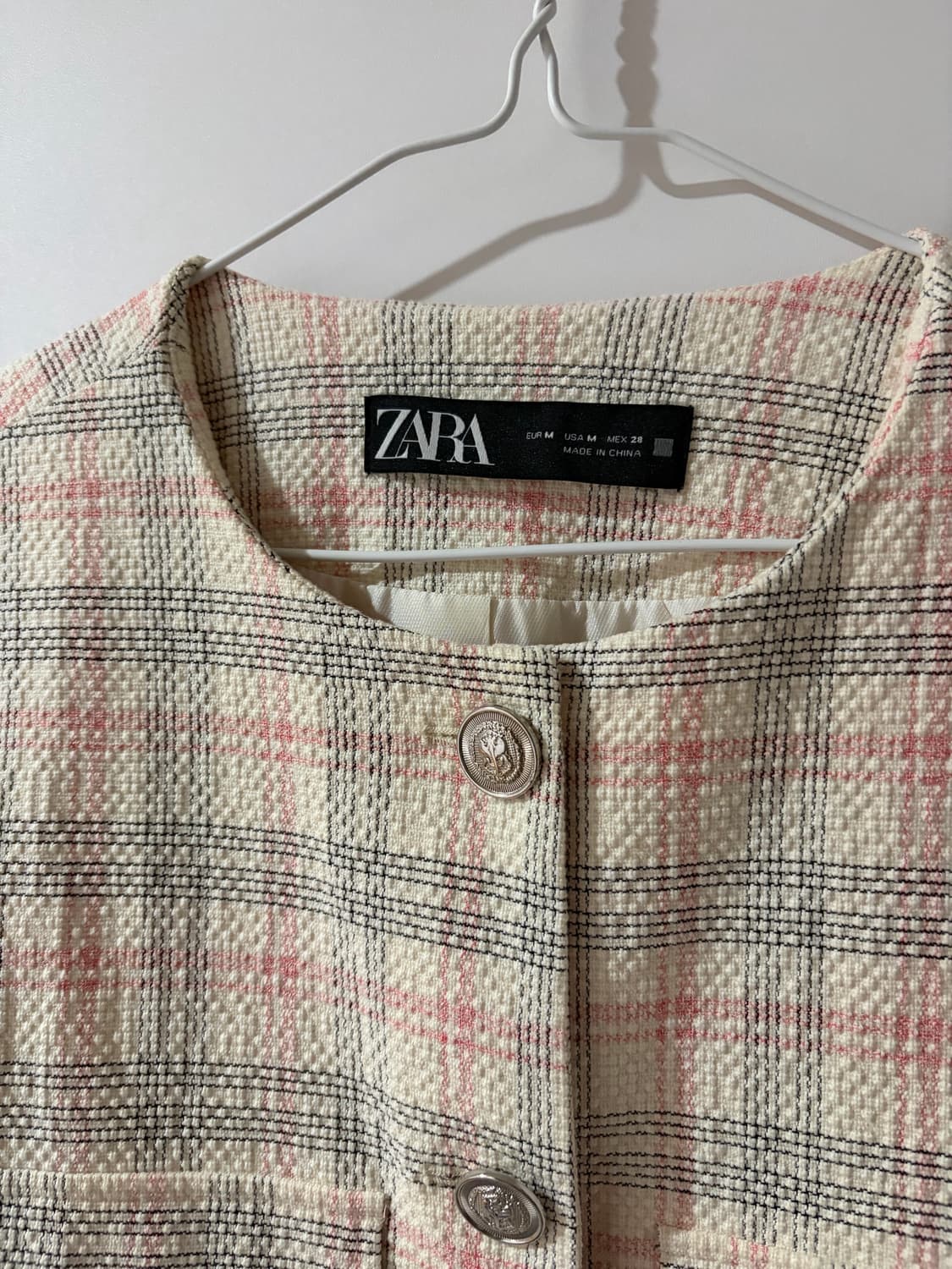 자라 체크 트위드 자켓 스코트 셋업 M 상품이미지5