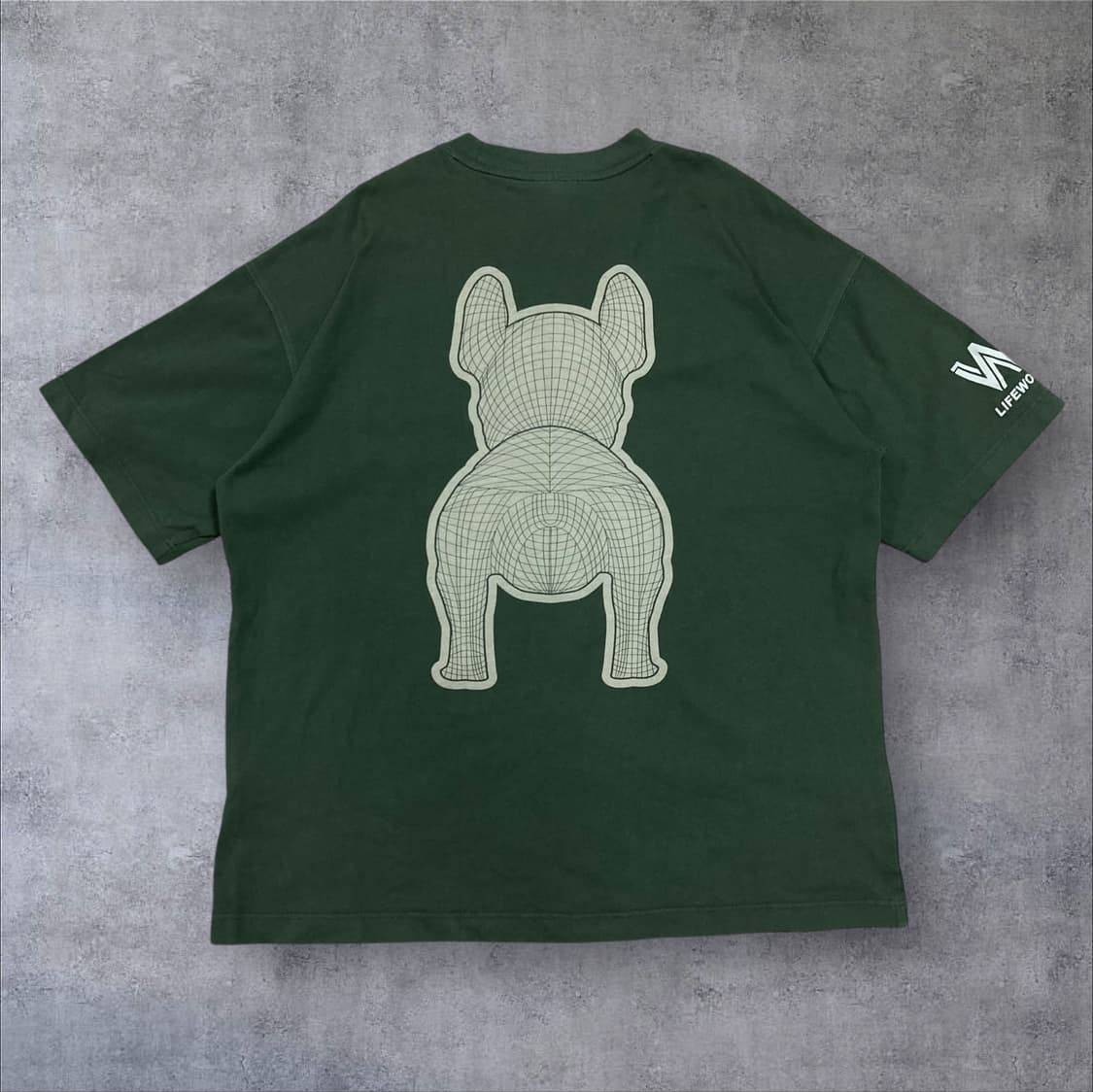 라이프워크 라독 빅로고 카키 반팔티 상품이미지2