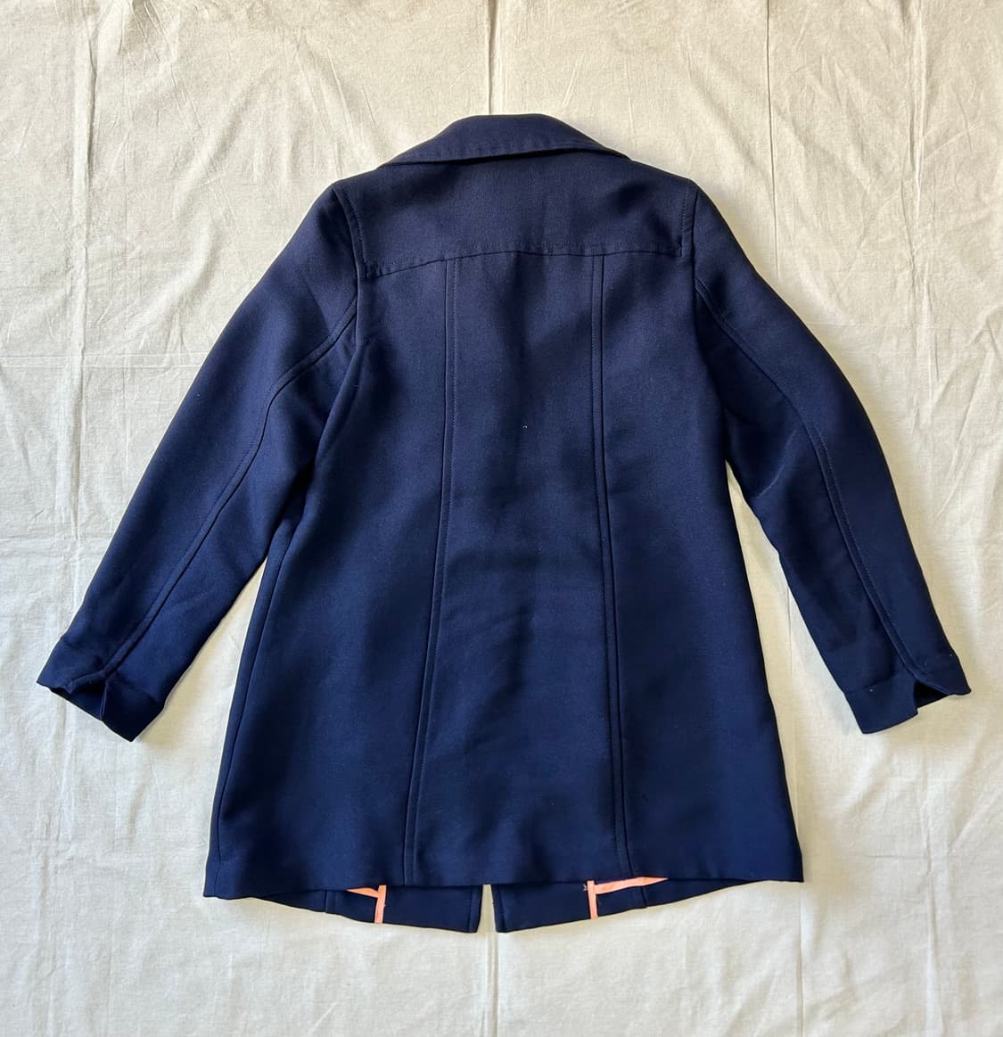 네이비 배색 저지 아우터 코트 상품이미지8