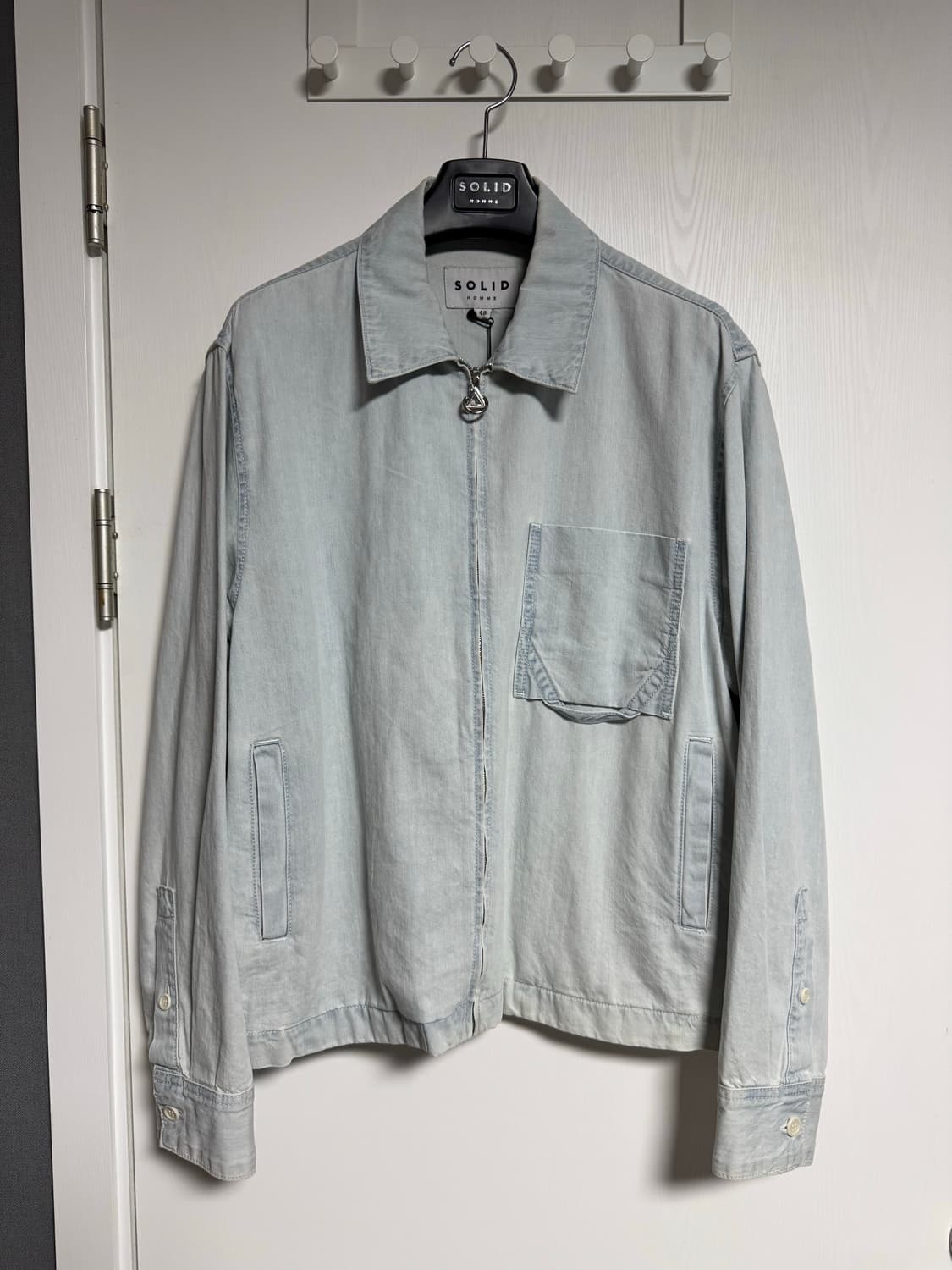 솔리드옴므 23ss 워싱 데님 셔츠자켓 48 상품이미지1