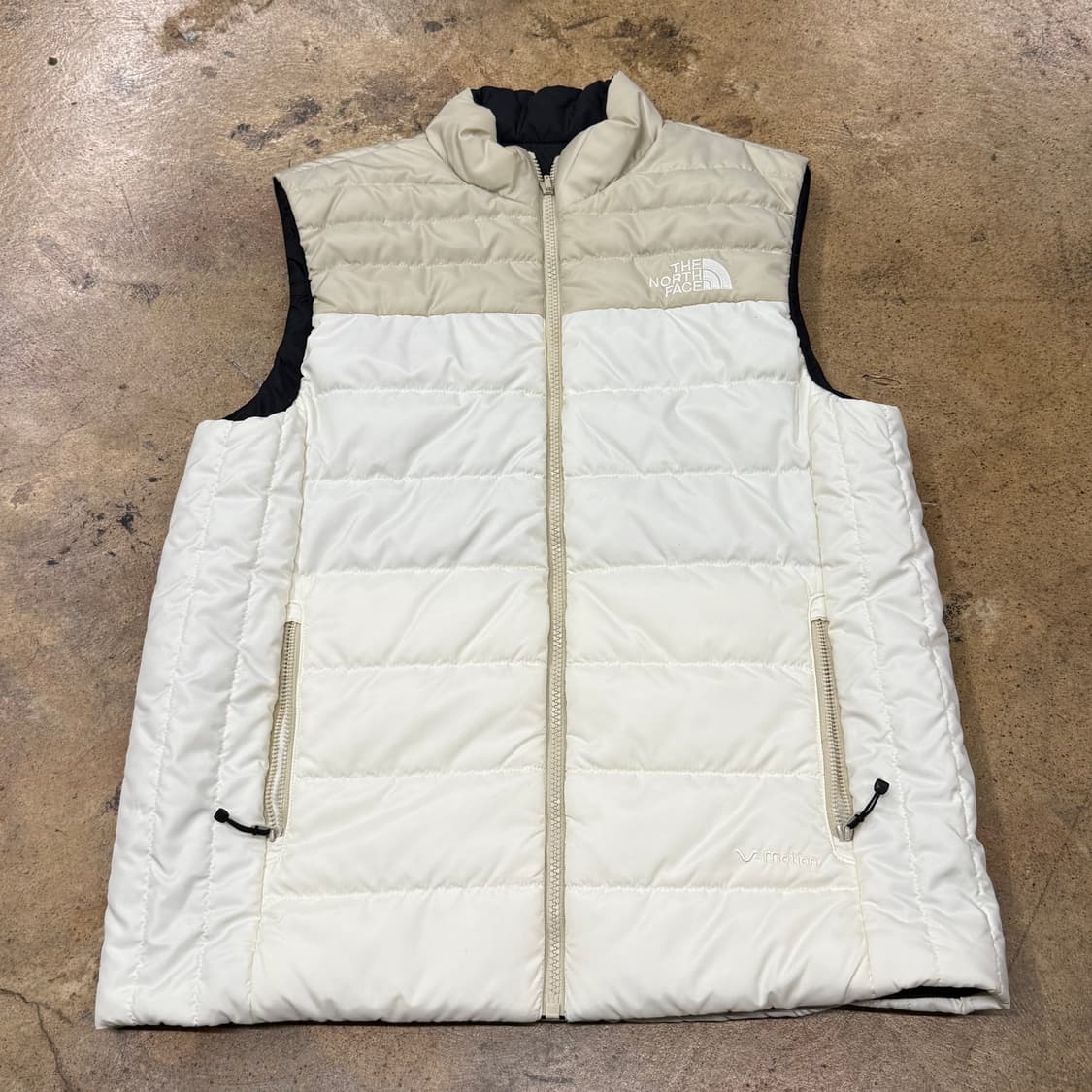 [정품/M] 노스페이스 양면 패딩 조끼 아이보리 베이지 블랙 b14 상품이미지2