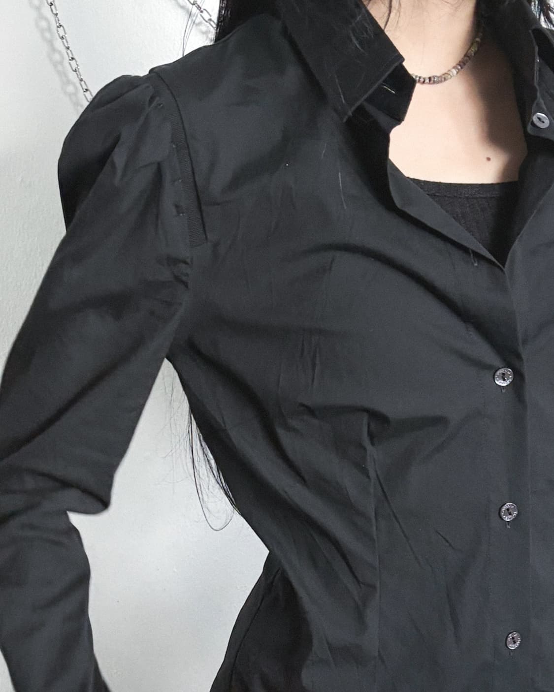 돌체앤가바나 슬림핏 블랙 드레스셔츠 상품이미지1