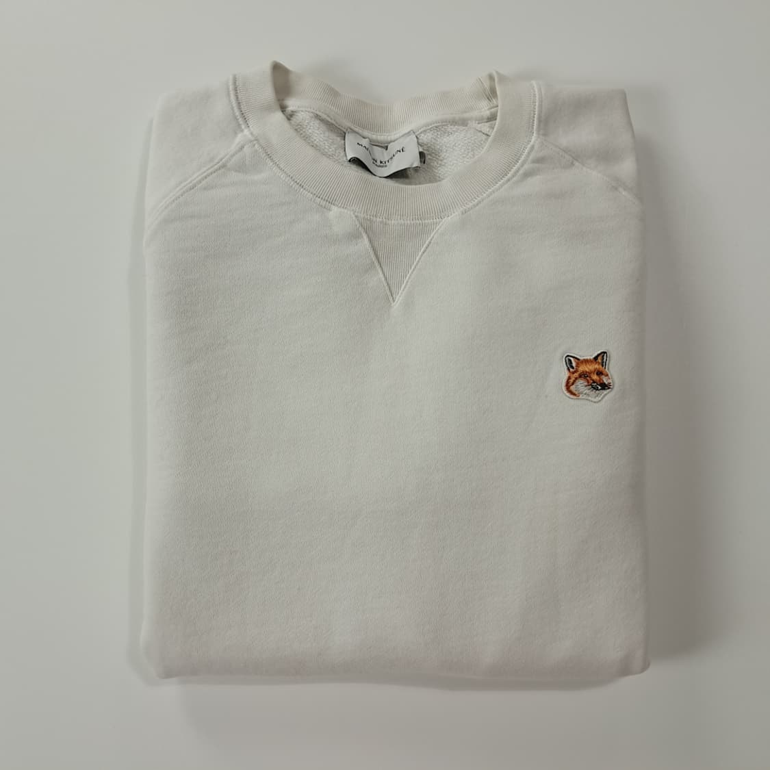 CK941 XL 메종키츠네 폭스헤드 화이트 맨투맨 상품이미지8