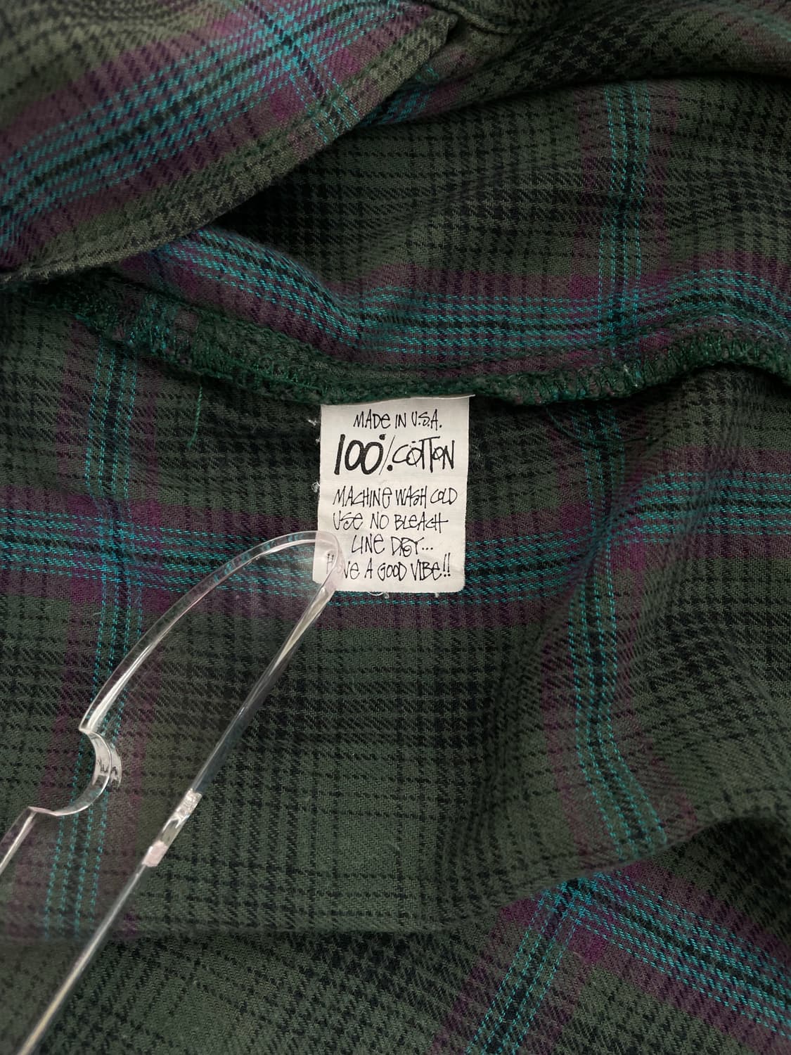 [S] 1980S 초판 빈티지 올드 스투시 플란넬 셔츠 메이드 인 USA 상품이미지9